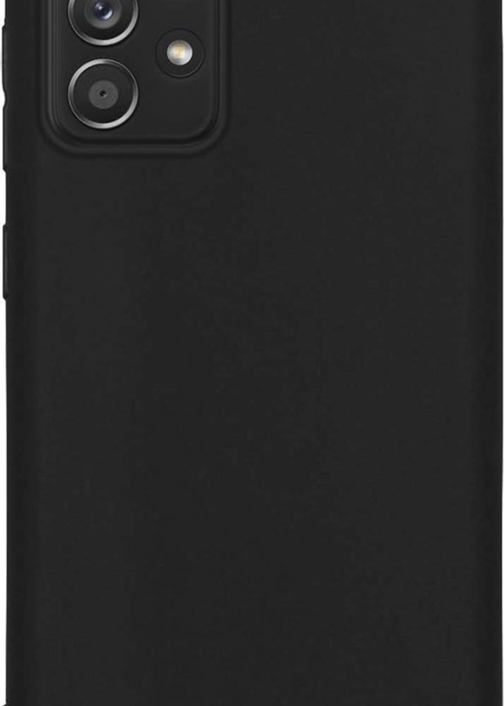 BTH Hoesje Geschikt voor Samsung A72 Hoesje Siliconen Case Hoes - Hoes Geschikt voor Samsung Galaxy A72 Hoes Cover Case - Zwart