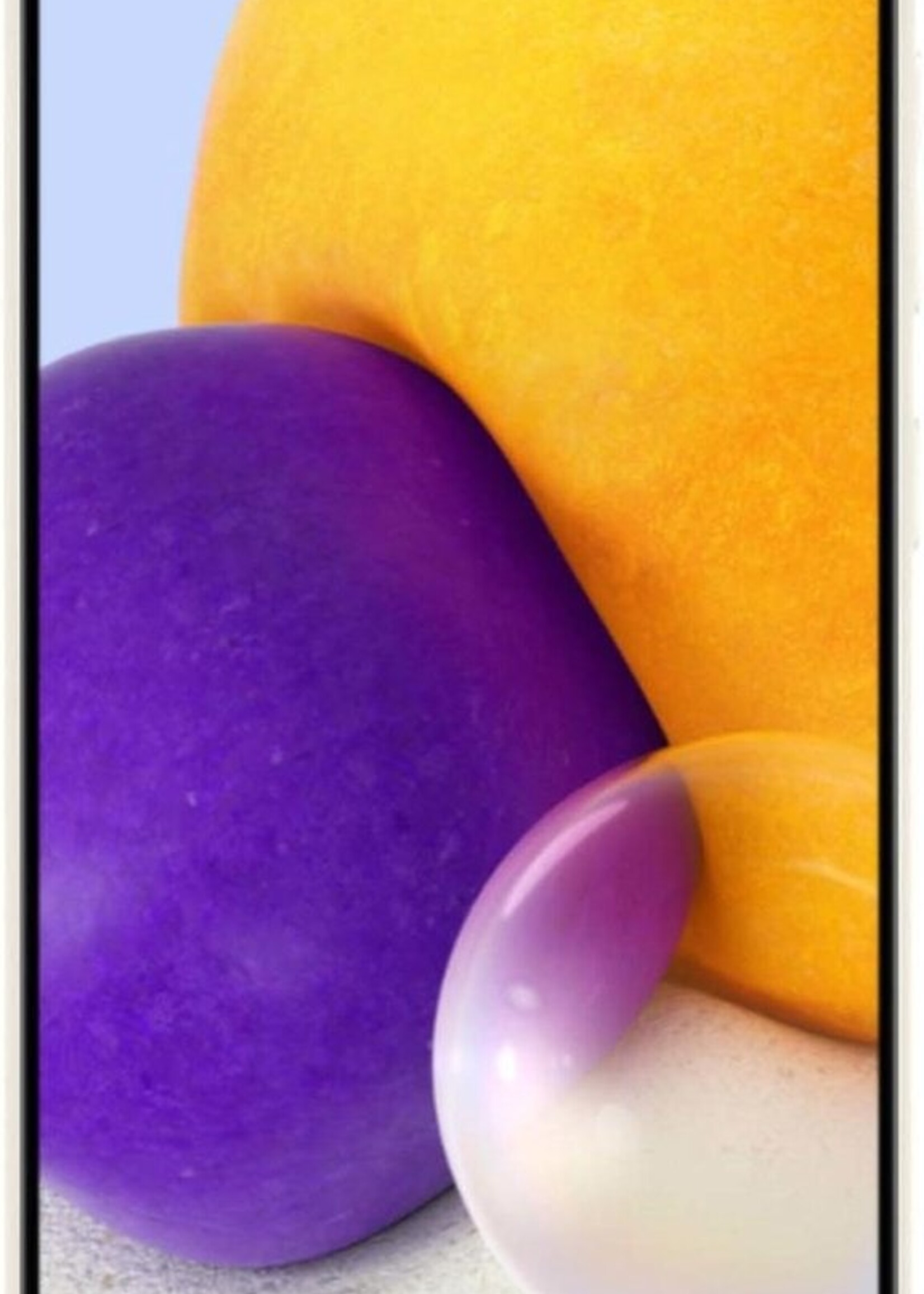 BTH Hoesje Geschikt voor Samsung A72 Hoesje Siliconen Case Hoes - Hoes Geschikt voor Samsung Galaxy A72 Hoes Cover Case - Wit