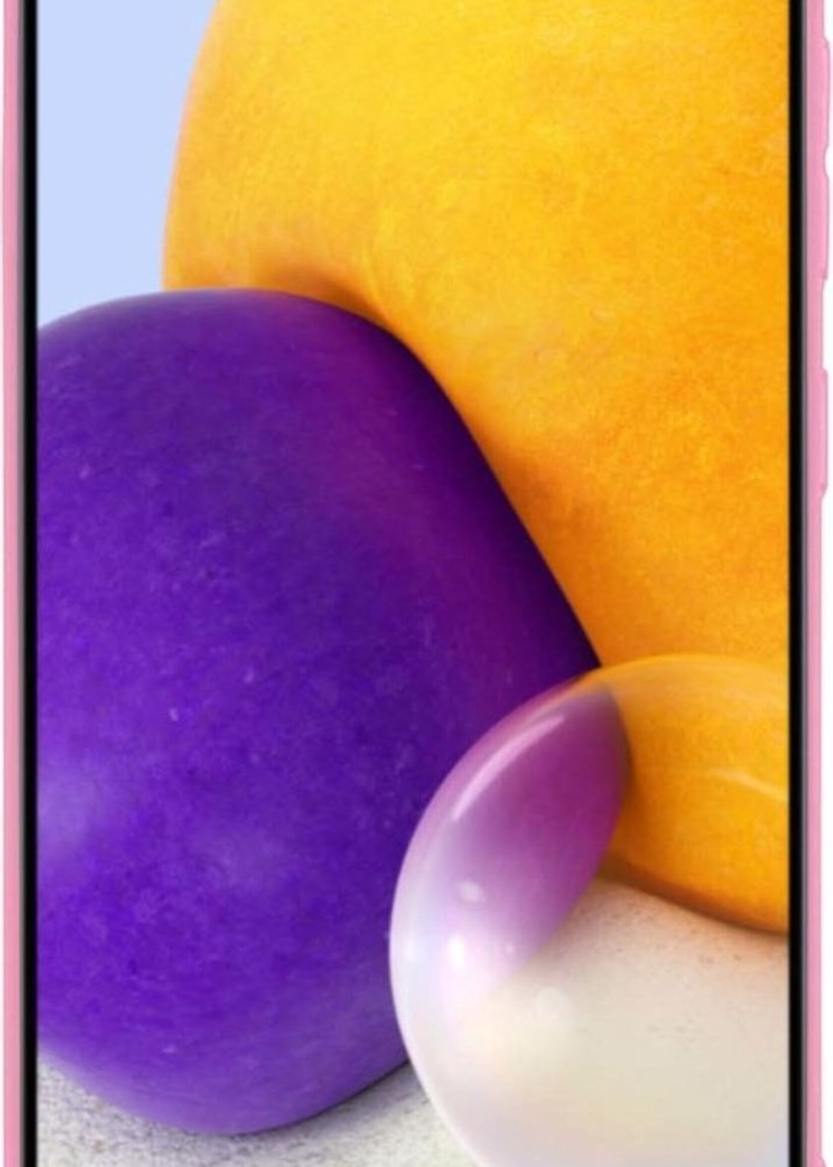 BTH Hoesje Geschikt voor Samsung A72 Hoesje Siliconen Case Hoes - Hoes Geschikt voor Samsung Galaxy A72 Hoes Cover Case - Roze