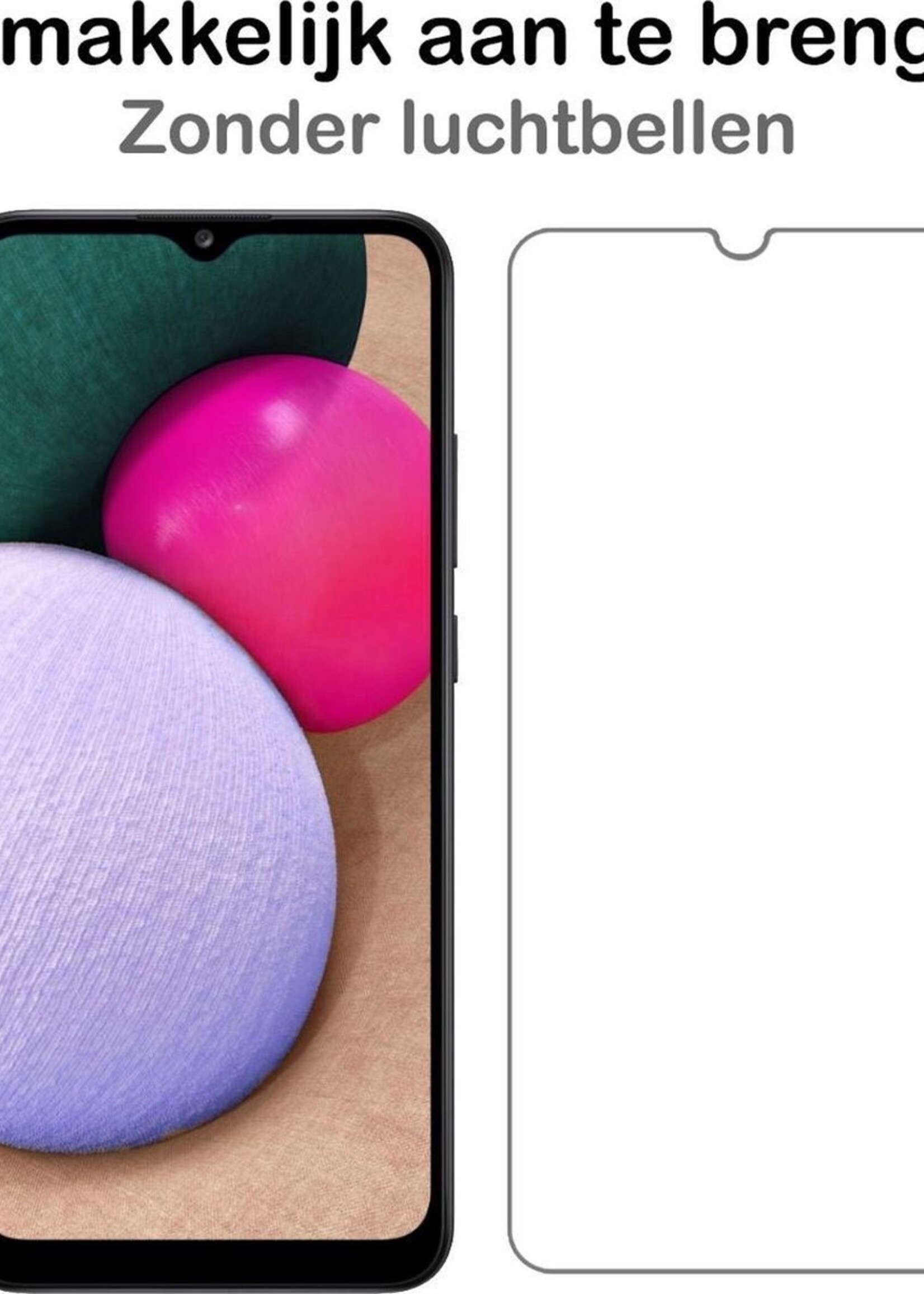 BTH Screenprotector Geschikt voor Samsung A02s Screenprotector Glas Gehard Tempered Glass - Screenprotector Geschikt voor Samsung Galaxy A02s Screen Protector Screen Cover