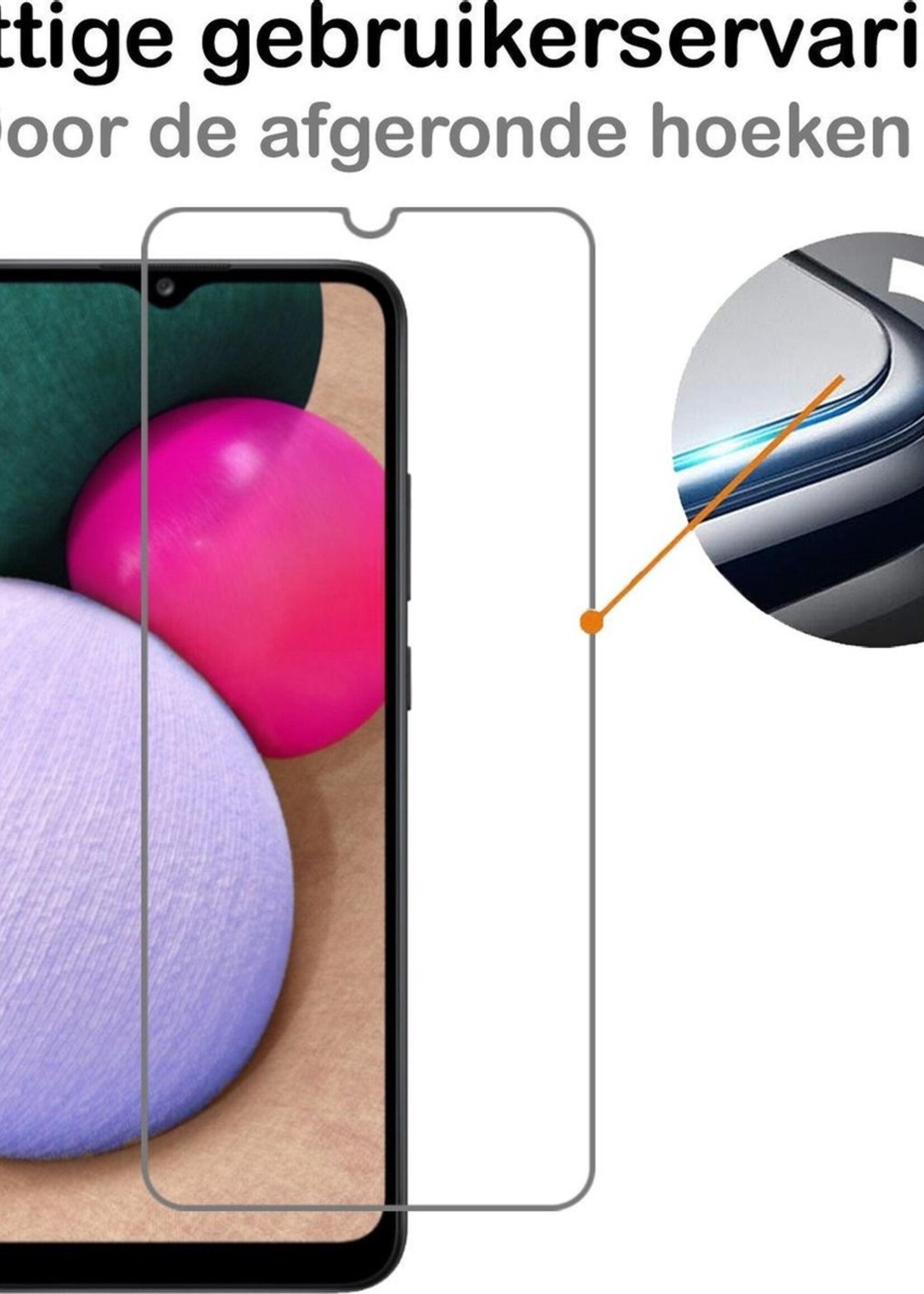 BTH Screenprotector Geschikt voor Samsung A02s Screenprotector Glas Gehard Tempered Glass - Screenprotector Geschikt voor Samsung Galaxy A02s Screen Protector Screen Cover - 3 PACK