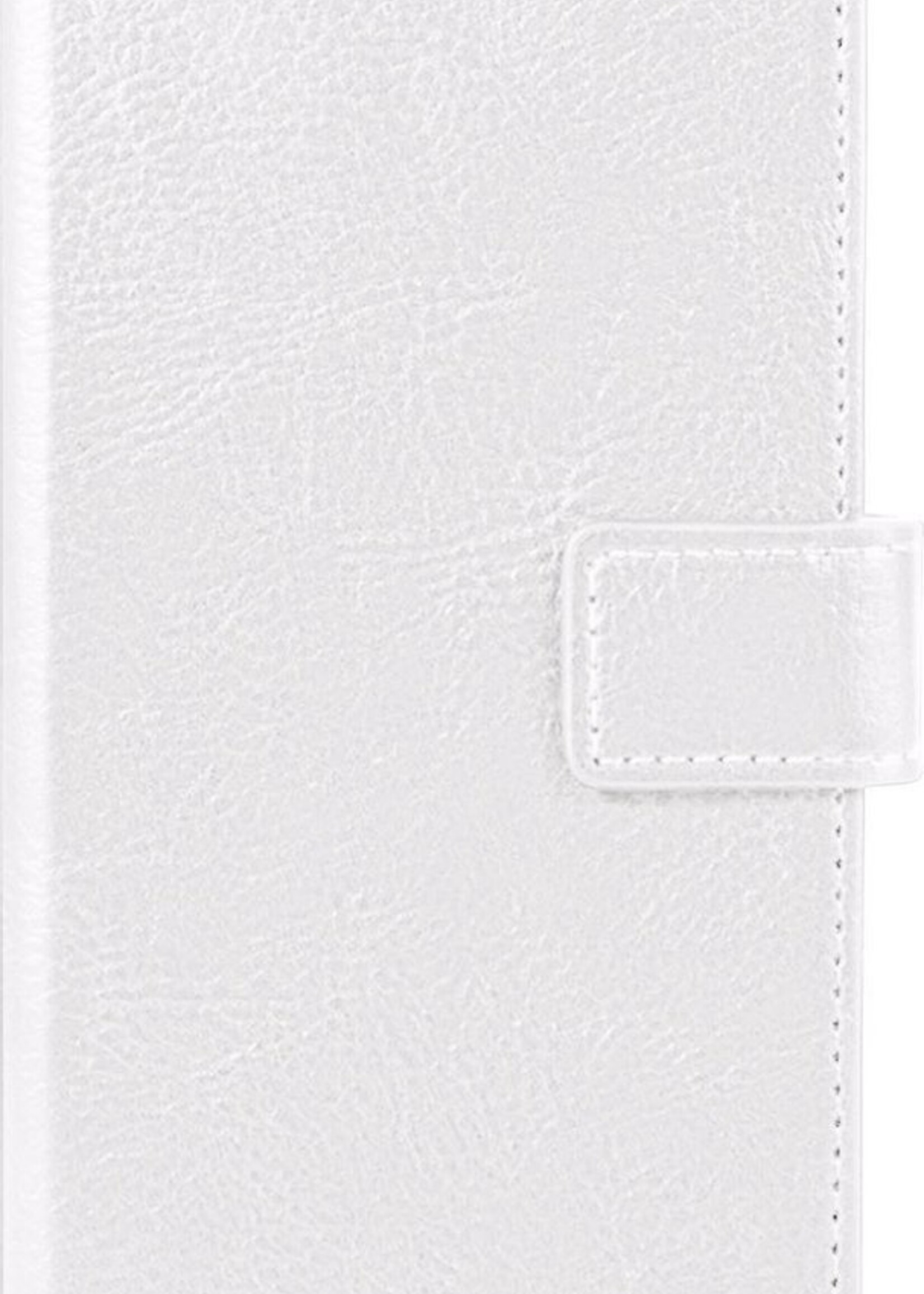 BTH Hoesje Geschikt voor Samsung S21 Ultra Hoesje Book Case Hoes Portemonnee Cover Walletcase Met Screenprotector - Hoes Geschikt voor Samsung Galaxy S21 Ultra Hoes Bookcase Hoesje - Wit