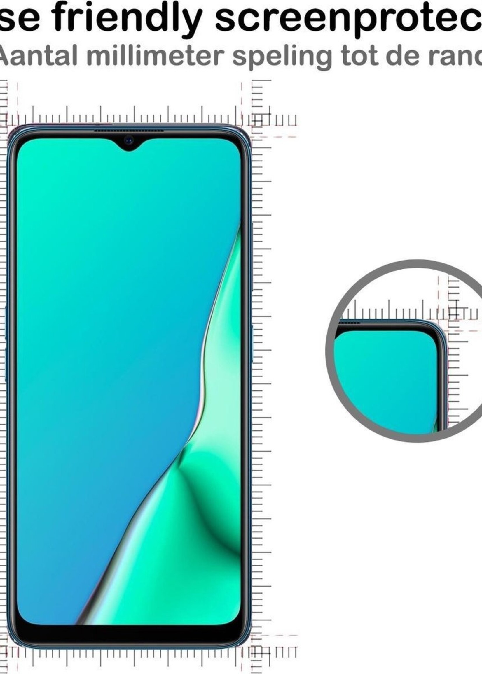 BTH Screenprotector Geschikt voor OPPO A5 2020 Screenprotector Glas Gehard Tempered Glass - Screenprotector Geschikt voor OPPO A5 (2020) Screen Protector Screen Cover - 2 PACK