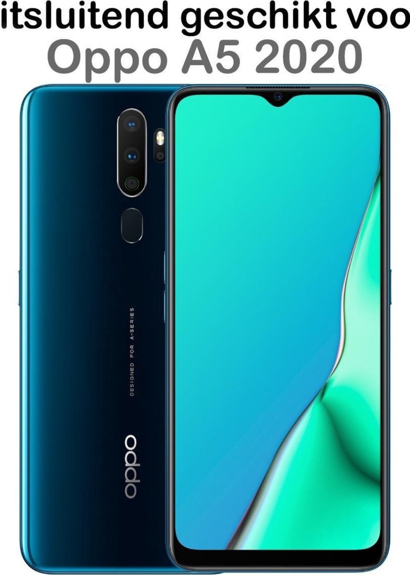 BTH Screenprotector Geschikt voor OPPO A5 2020 Screenprotector Glas Gehard Tempered Glass - Screenprotector Geschikt voor OPPO A5 (2020) Screen Protector Screen Cover - 2 PACK