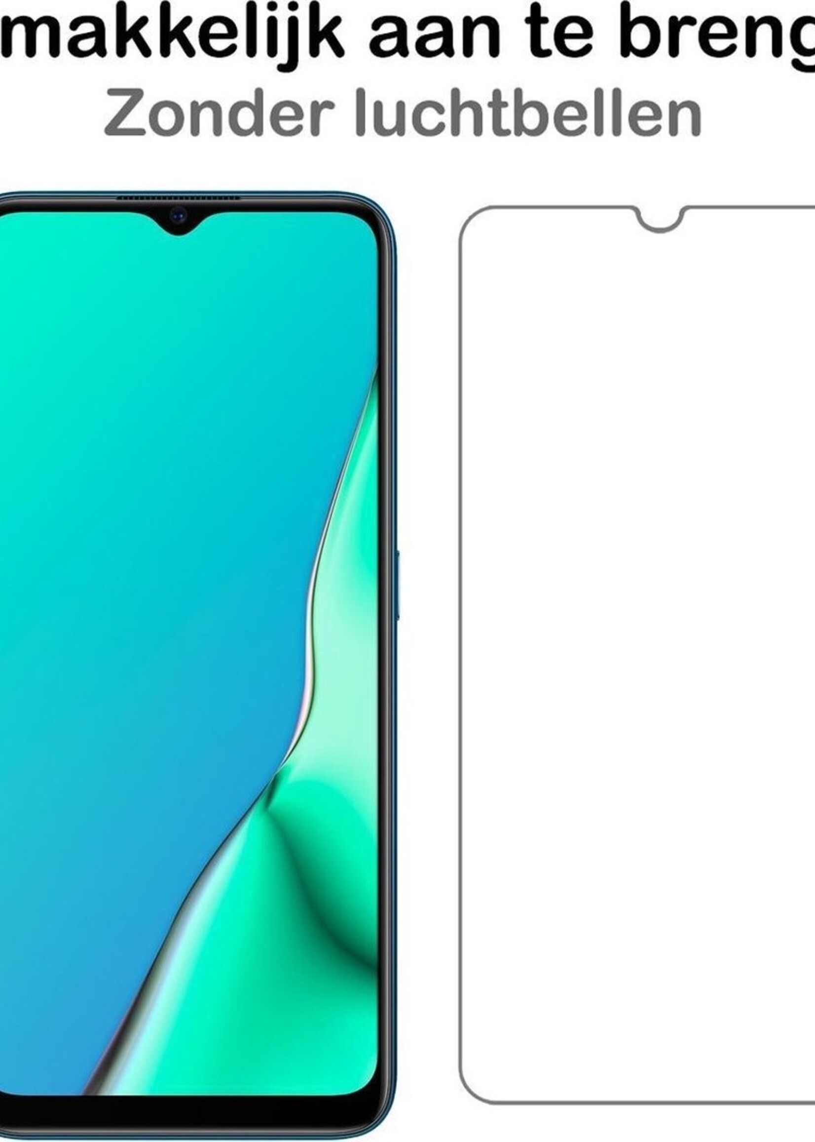 BTH Screenprotector Geschikt voor OPPO A5 2020 Screenprotector Glas Gehard Tempered Glass - Screenprotector Geschikt voor OPPO A5 (2020) Screen Protector Screen Cover - 2 PACK