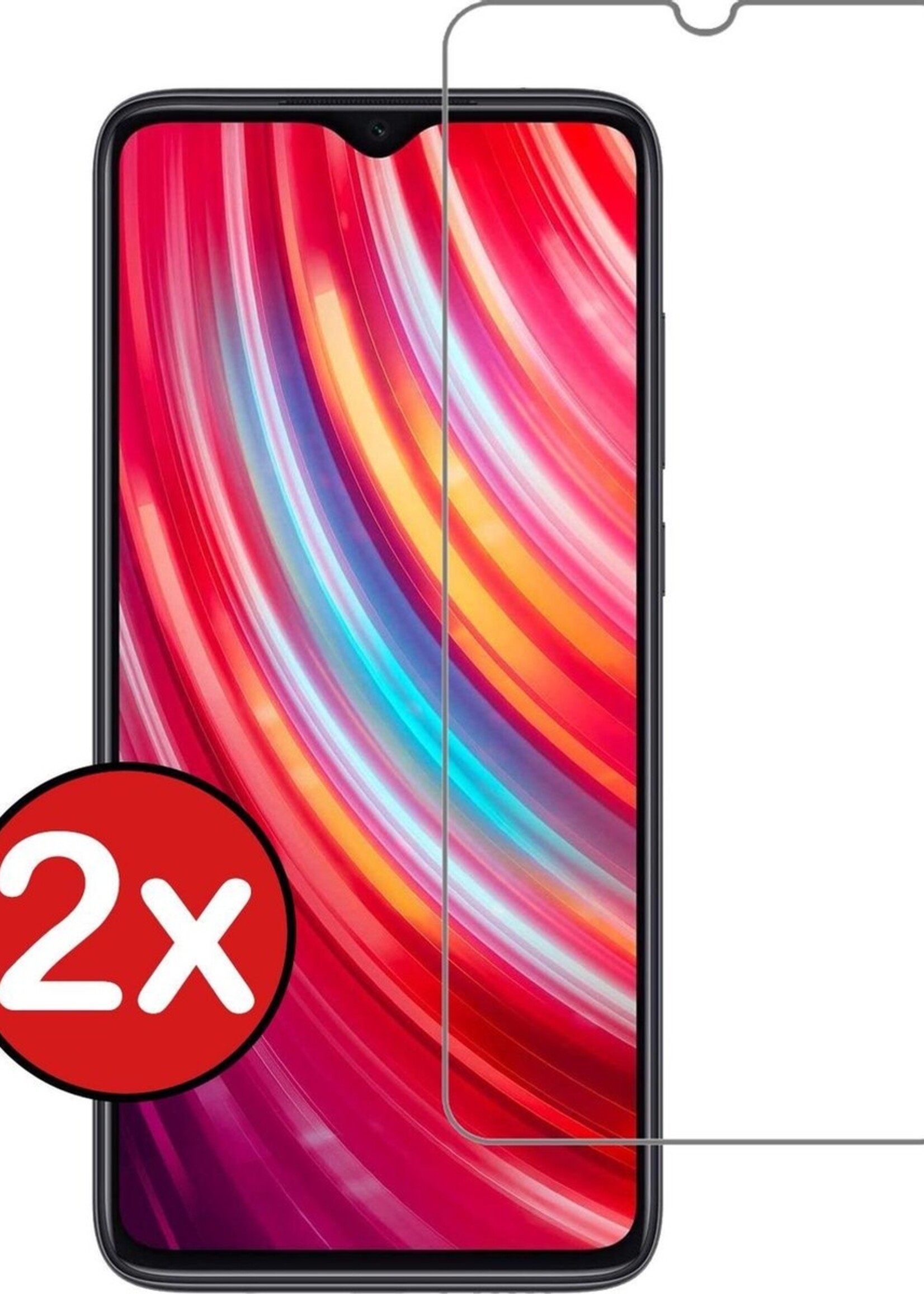 BTH Screenprotector Geschikt voor Xiaomi Redmi Note 8 Pro Screenprotector Glas Gehard Tempered Glass - Screenprotector Geschikt voor Xiaomi Redmi Note 8 Pro Screen Protector Screen Cover - 2 PACK