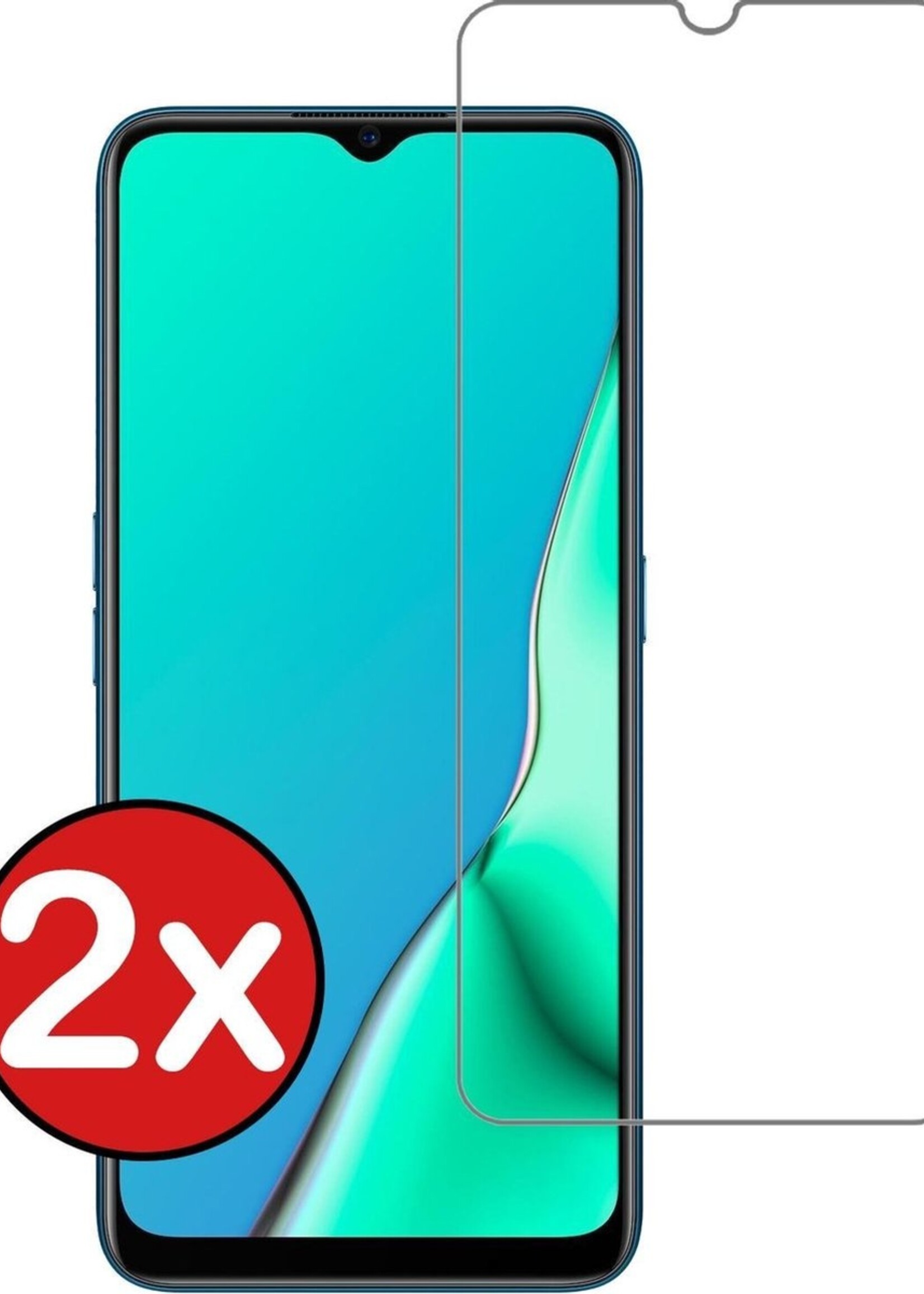 BTH Screenprotector Geschikt voor OPPO A5 2020 Screenprotector Glas Gehard Tempered Glass - Screenprotector Geschikt voor OPPO A5 (2020) Screen Protector Screen Cover - 2 PACK
