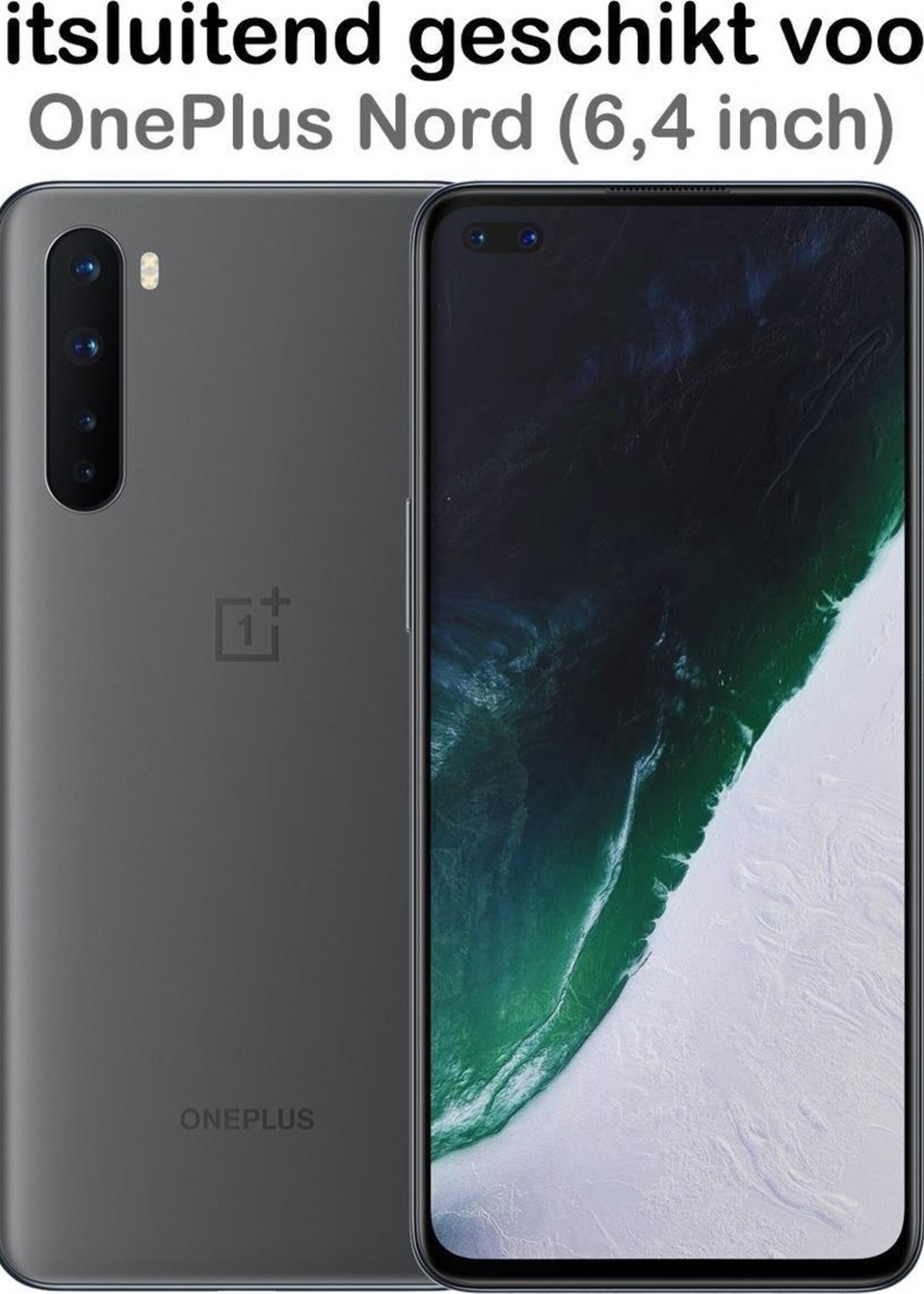 BTH Hoesje Geschikt voor OnePlus Nord Hoesje Siliconen Case Hoes - Hoes Geschikt voor OnePlus Nord Hoes Cover Case - Transparant