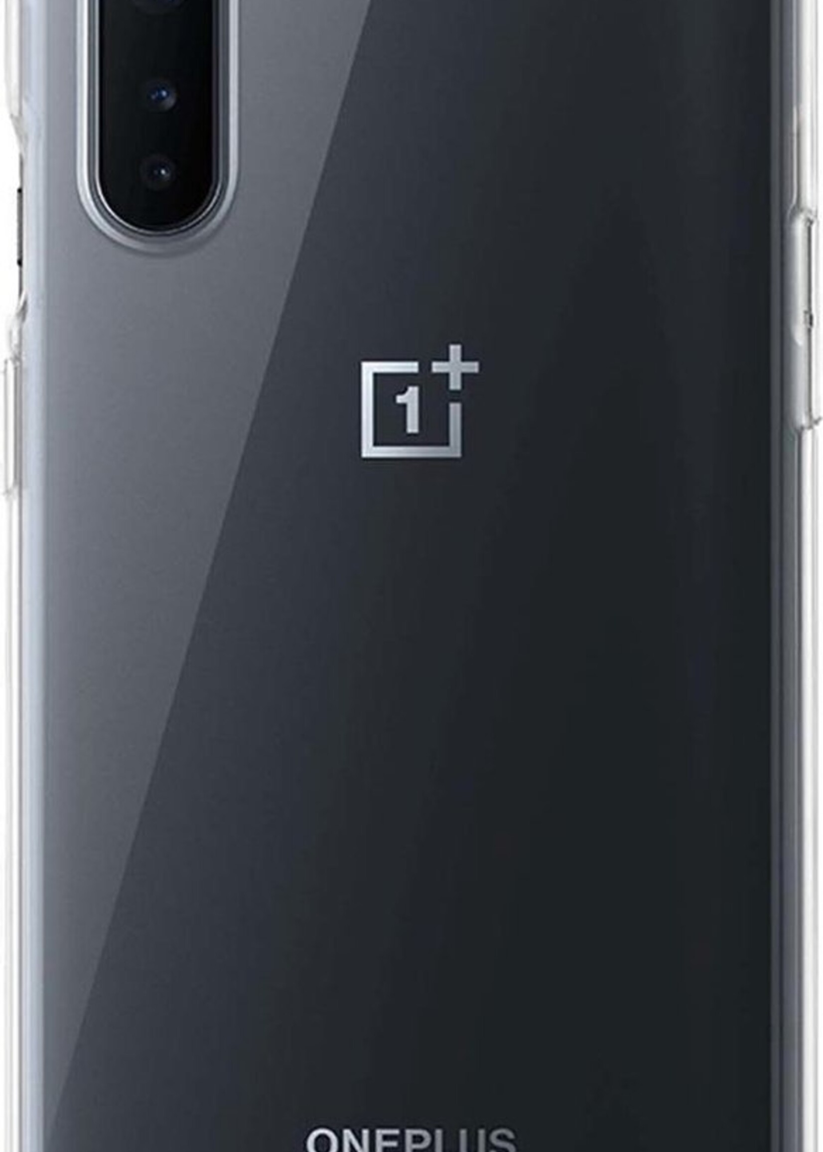 BTH Hoesje Geschikt voor OnePlus Nord Hoesje Siliconen Case Hoes - Hoes Geschikt voor OnePlus Nord Hoes Cover Case - Transparant