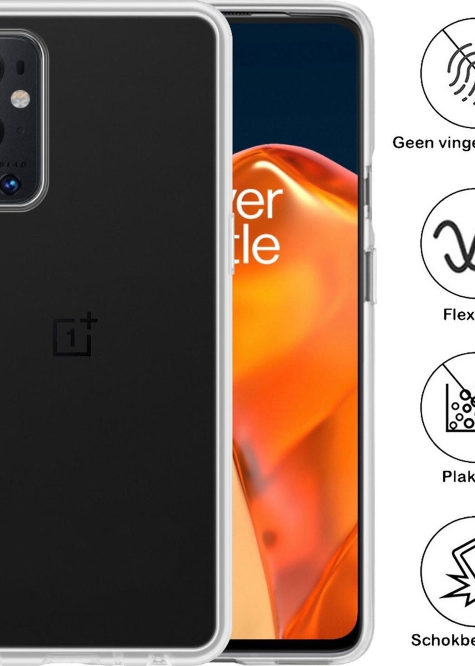 BTH Hoesje Geschikt voor OnePlus 9 Pro Hoesje Siliconen Case Hoes - Hoes Geschikt voor OnePlus 9 Pro Hoes Cover Case - Transparant