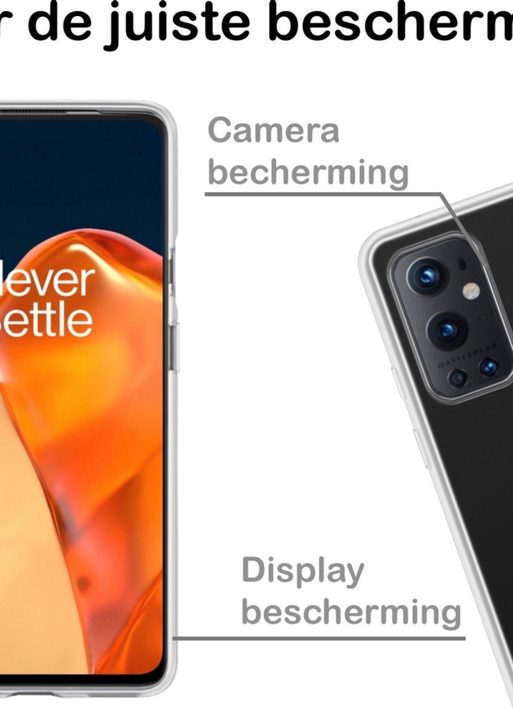BTH Hoesje Geschikt voor OnePlus 9 Pro Hoesje Siliconen Case Hoes - Hoes Geschikt voor OnePlus 9 Pro Hoes Cover Case - Transparant