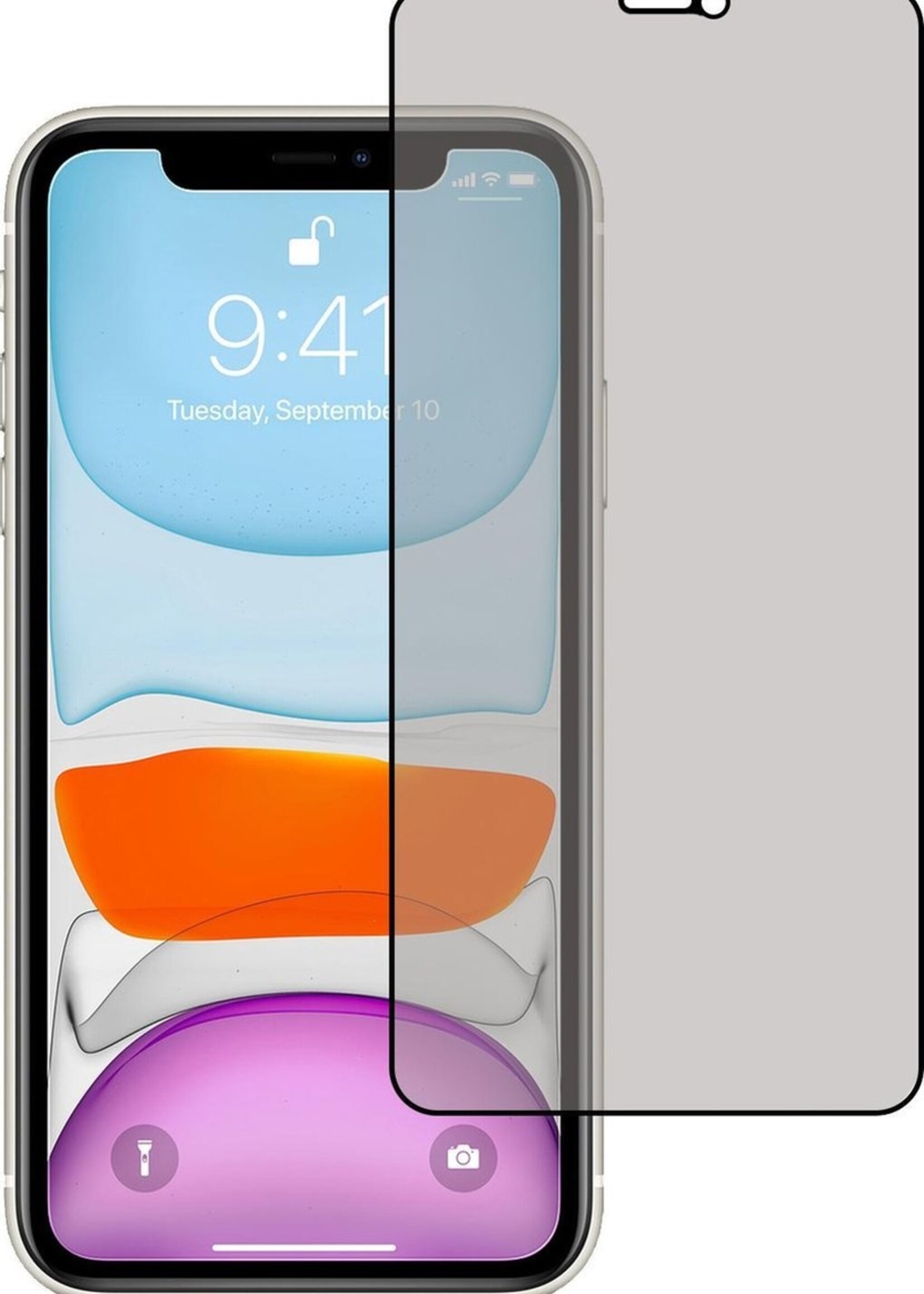 BTH Screenprotector Geschikt voor iPhone Xs Max Screenprotector Privacy Glas Gehard Full Cover - Screenprotector Geschikt voor iPhone Xs Max Screenprotector Privacy Tempered Glass