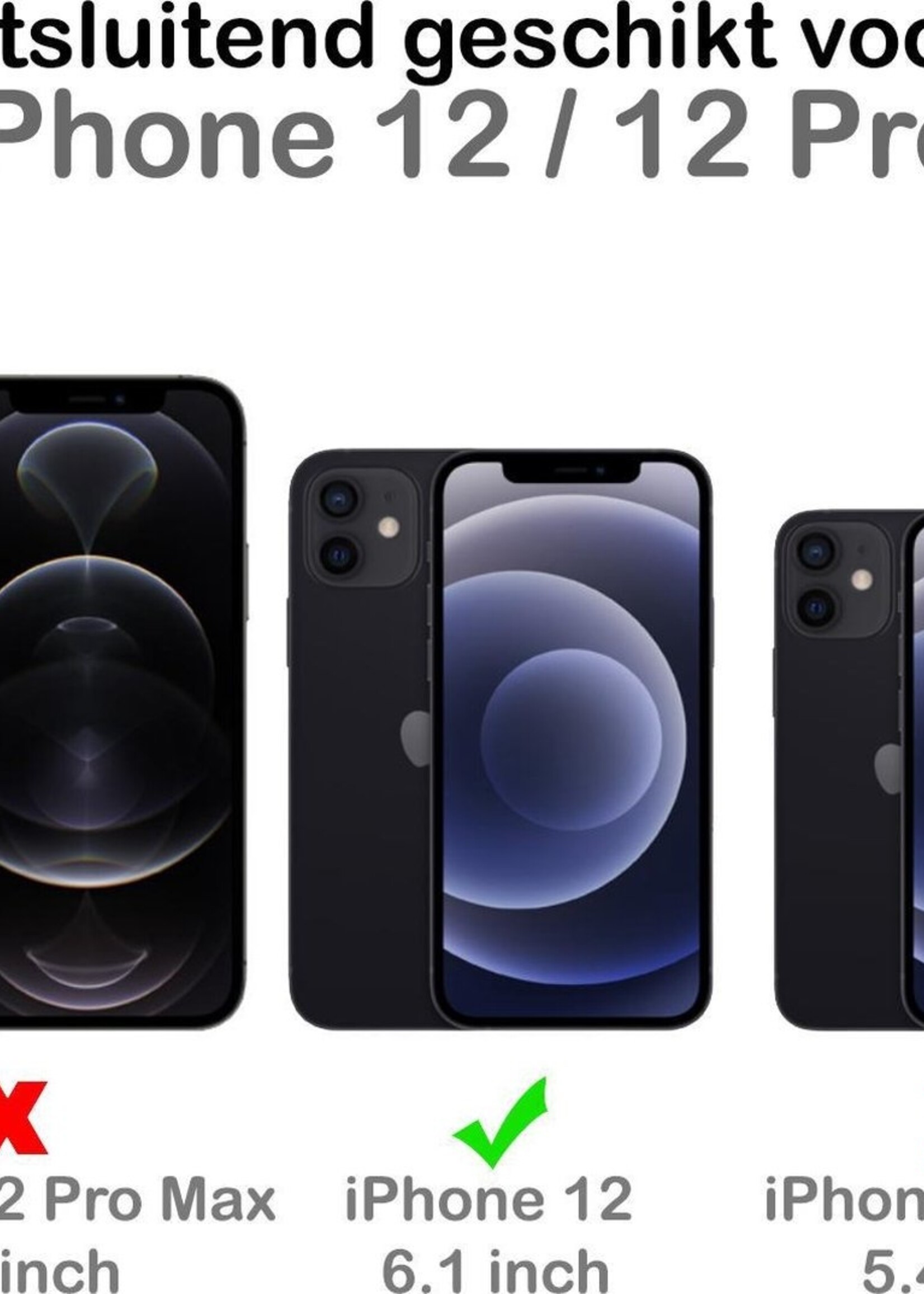 BTH Screenprotector Geschikt voor iPhone 12/12 Pro Screenprotector Privacy Glas Gehard Full Cover - Screenprotector Geschikt voor iPhone 12/12 Pro Screenprotector Privacy Tempered Glass - 2 PACK