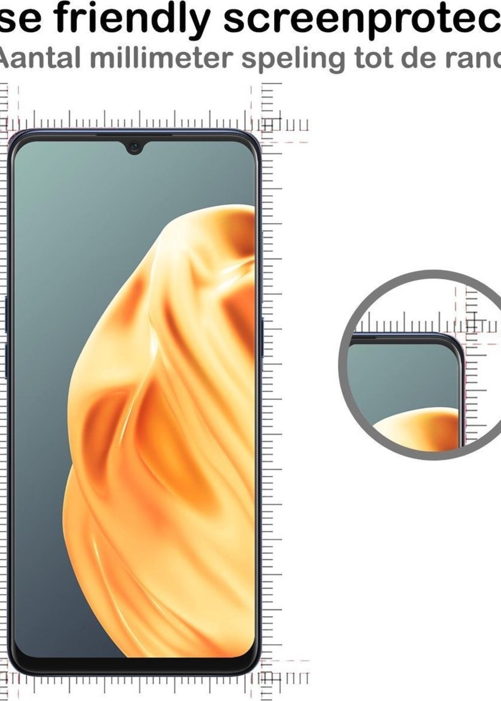 BTH Screenprotector Geschikt voor OPPO A91 Screenprotector Glas Gehard Tempered Glass - Screenprotector Geschikt voor OPPO A91 Screen Protector Screen Cover - 3 PACK