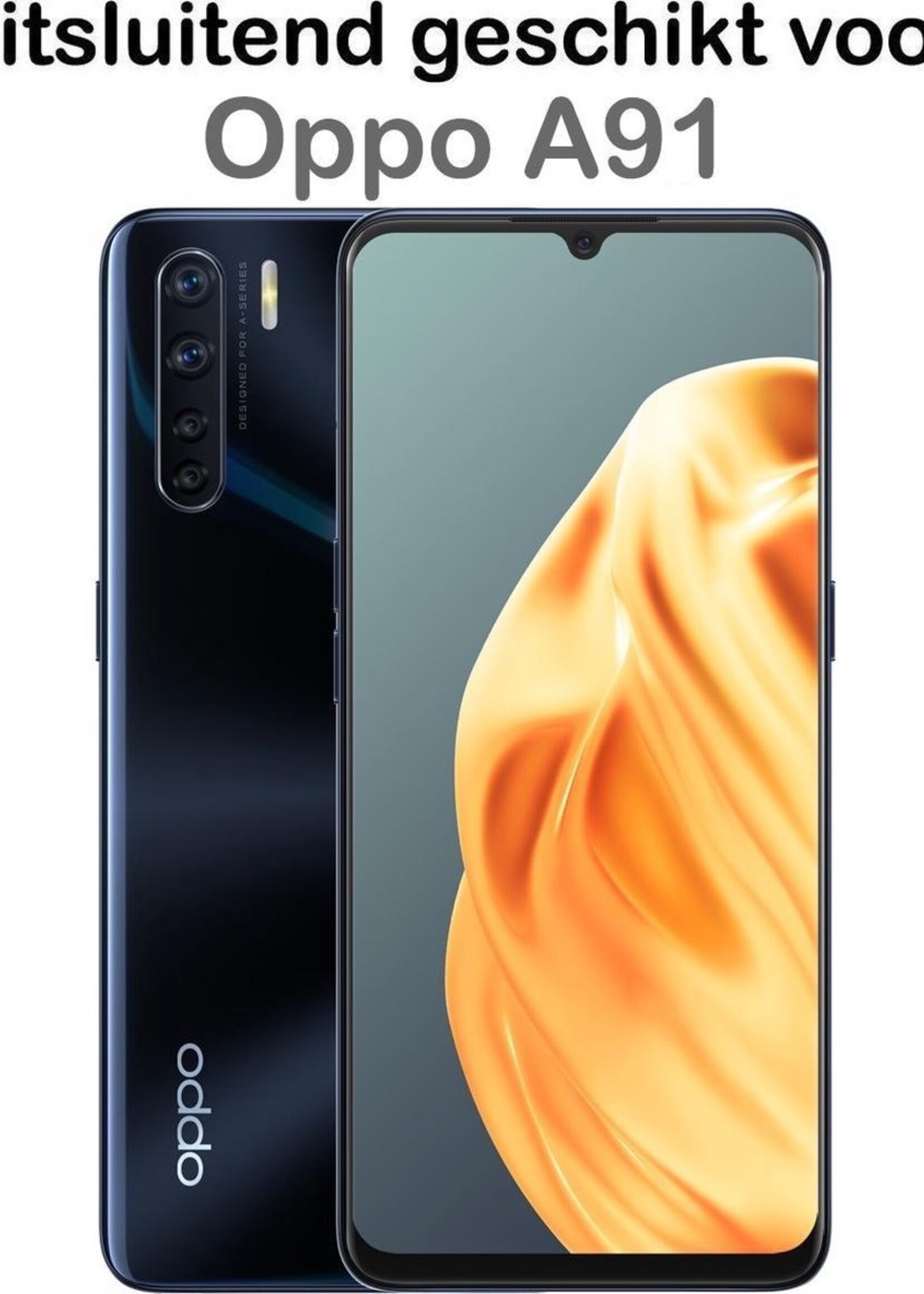 BTH Screenprotector Geschikt voor OPPO A91 Screenprotector Glas Gehard Tempered Glass - Screenprotector Geschikt voor OPPO A91 Screen Protector Screen Cover - 3 PACK