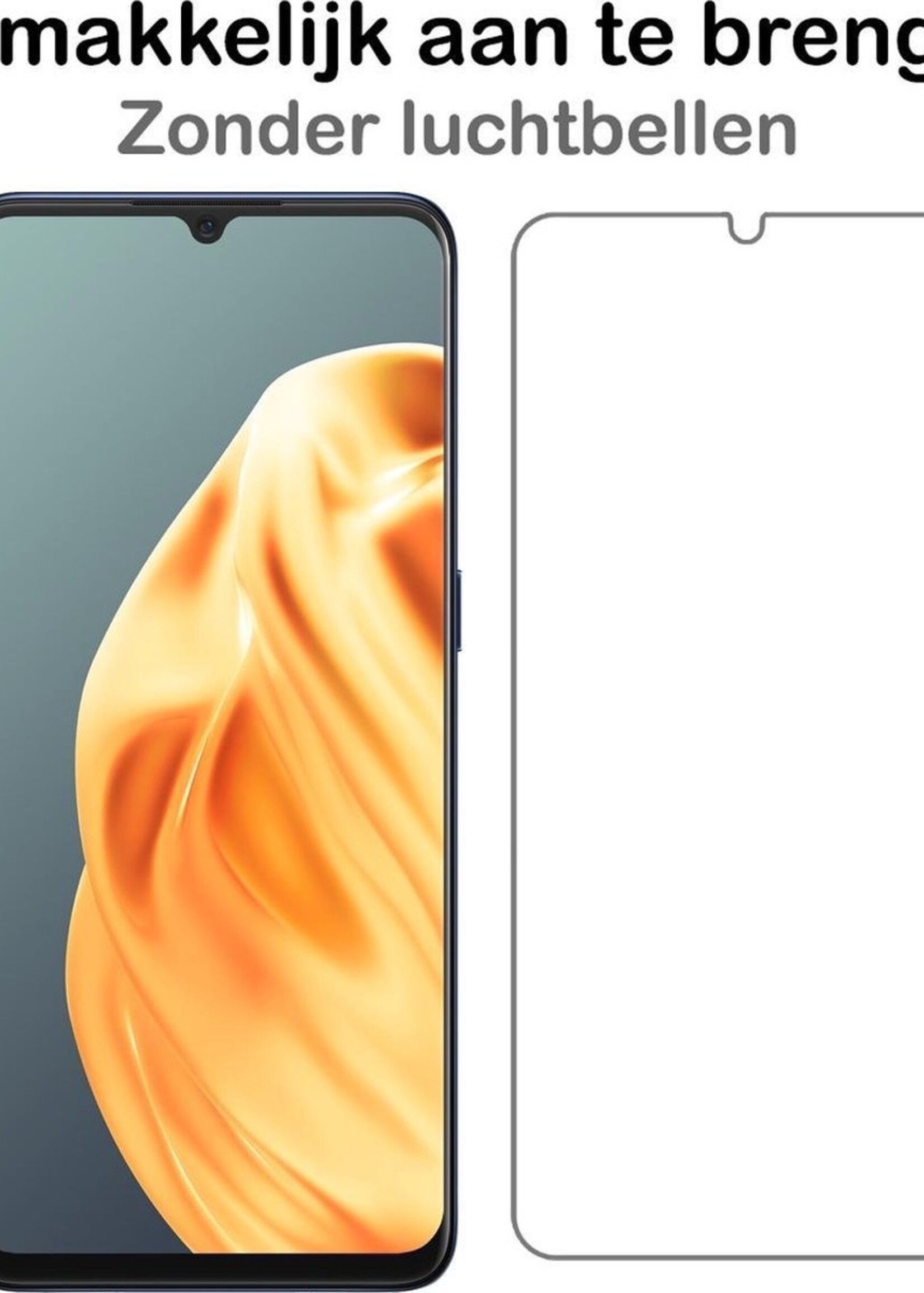 BTH Screenprotector Geschikt voor OPPO A91 Screenprotector Glas Gehard Tempered Glass - Screenprotector Geschikt voor OPPO A91 Screen Protector Screen Cover - 3 PACK