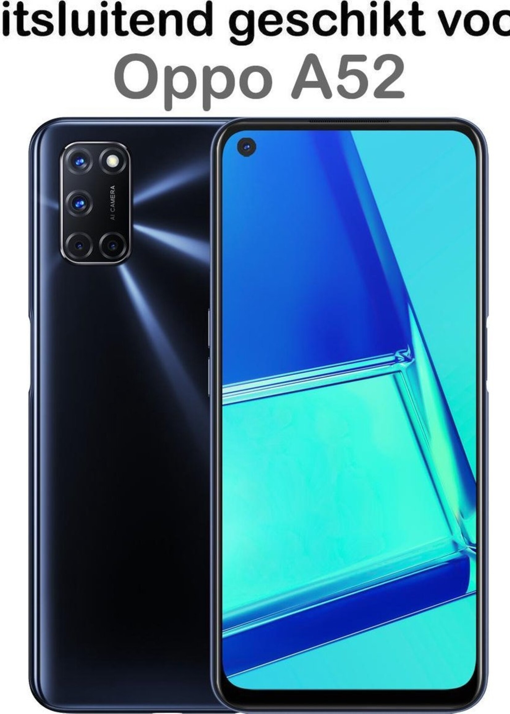 BTH Screenprotector Geschikt voor OPPO A52 Screenprotector Glas Gehard Tempered Glass - Screenprotector Geschikt voor OPPO A52 Screen Protector Screen Cover