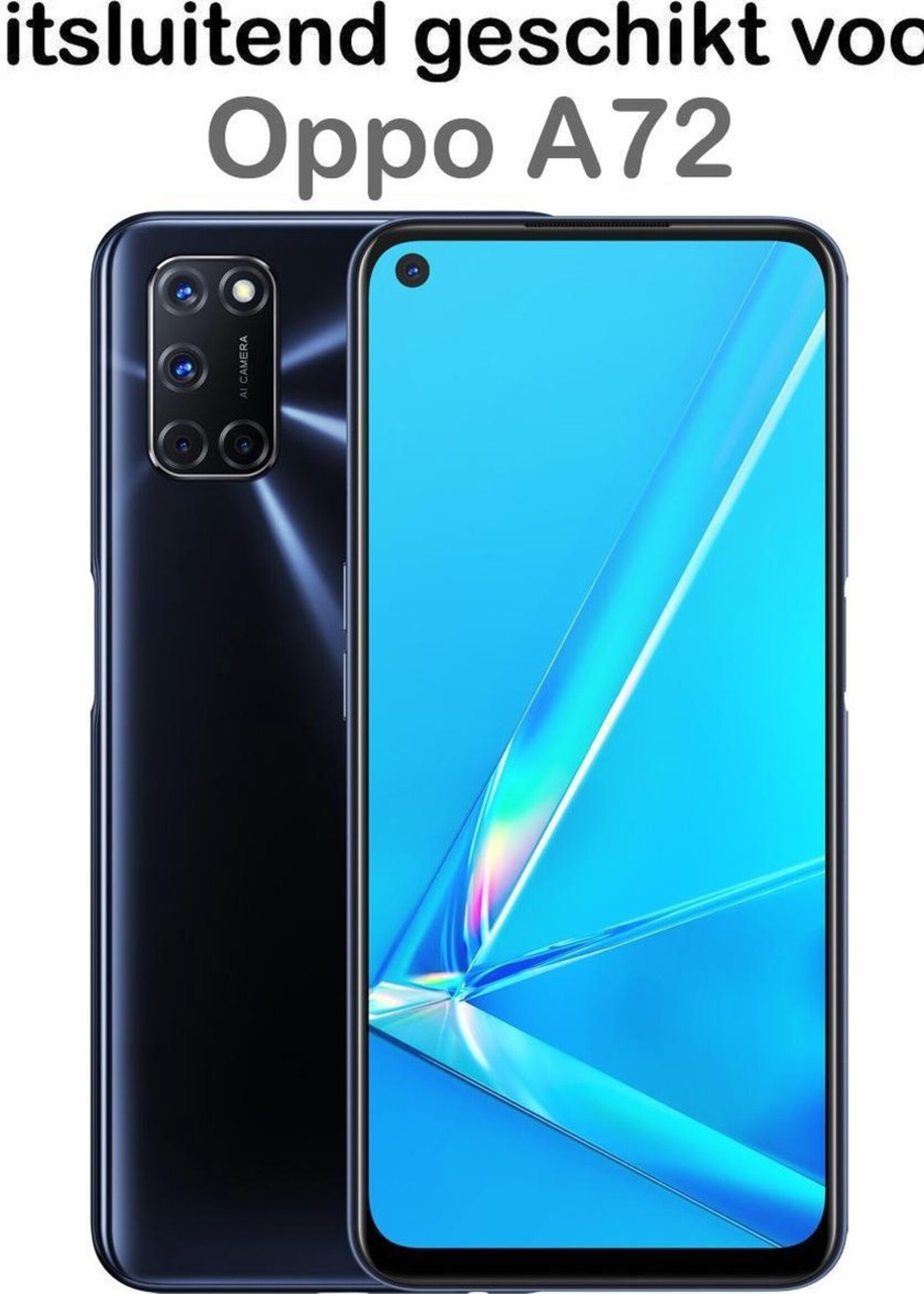 BTH Screenprotector Geschikt voor OPPO A72 Screenprotector Glas Gehard Tempered Glass - Screenprotector Geschikt voor OPPO A72 Screen Protector Screen Cover - 3 PACK