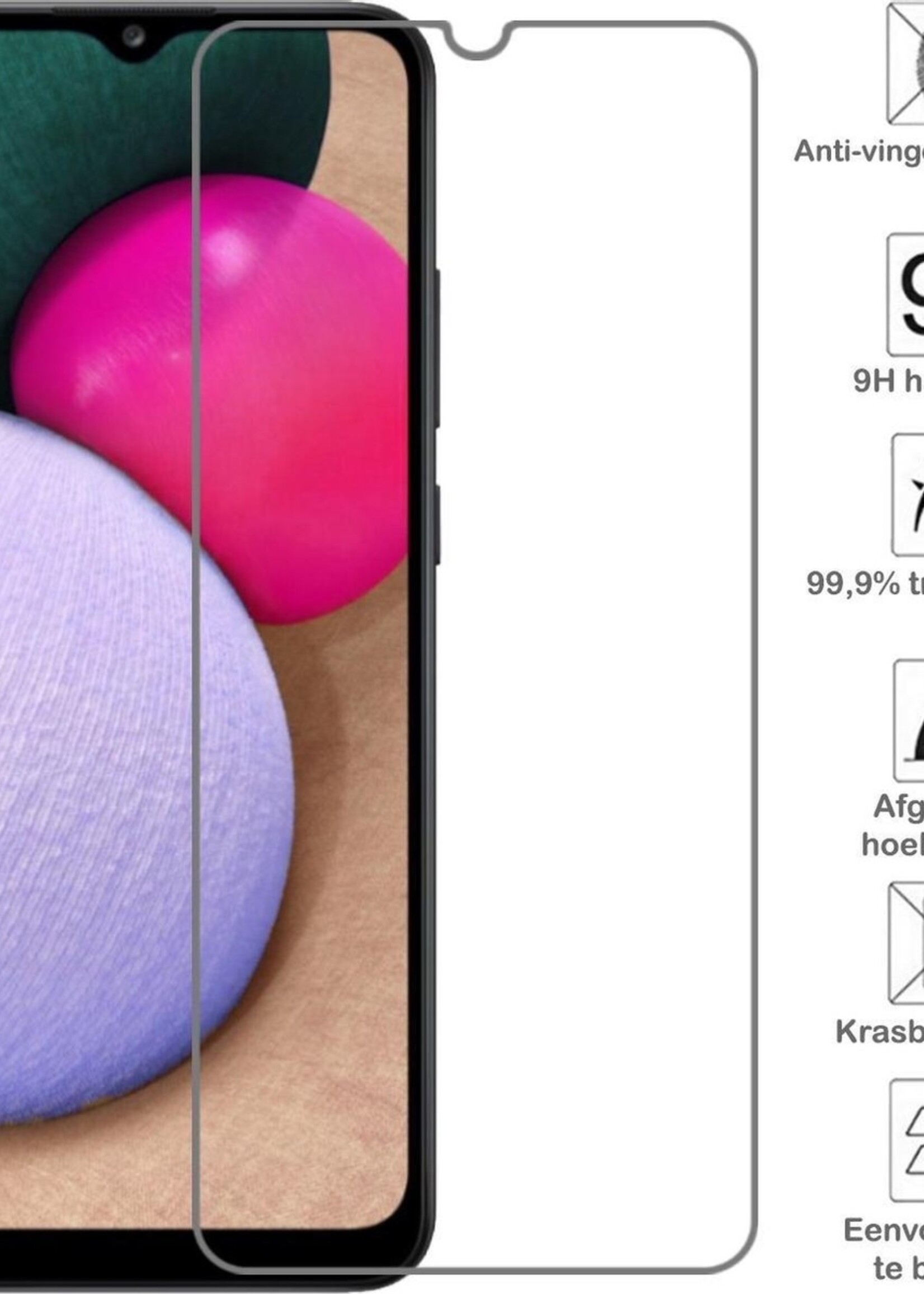 BTH Hoesje Geschikt voor Samsung A02s Hoesje Siliconen Case Hoes Met Screenprotector - Hoes Geschikt voor Samsung Galaxy A02s Hoes Cover Case - Groen