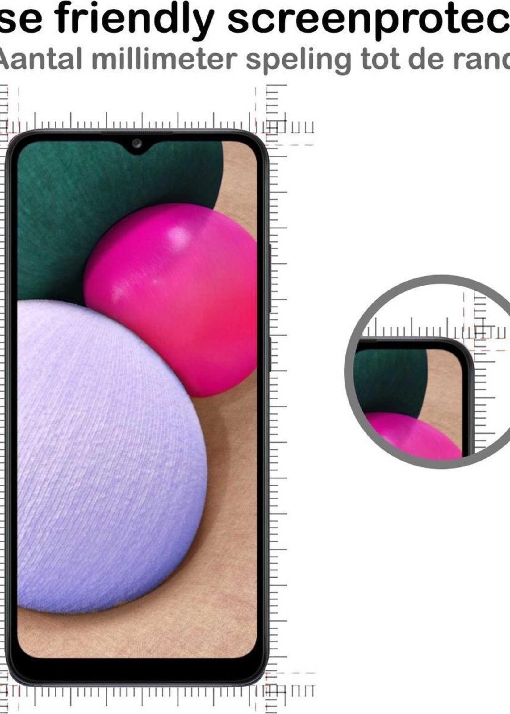BTH Hoesje Geschikt voor Samsung A02s Hoesje Siliconen Case Hoes Met Screenprotector - Hoes Geschikt voor Samsung Galaxy A02s Hoes Cover Case - Groen