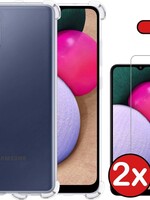 BTH BTH Samsung Galaxy A02s hoesje shock proof Met 2x screenprotector