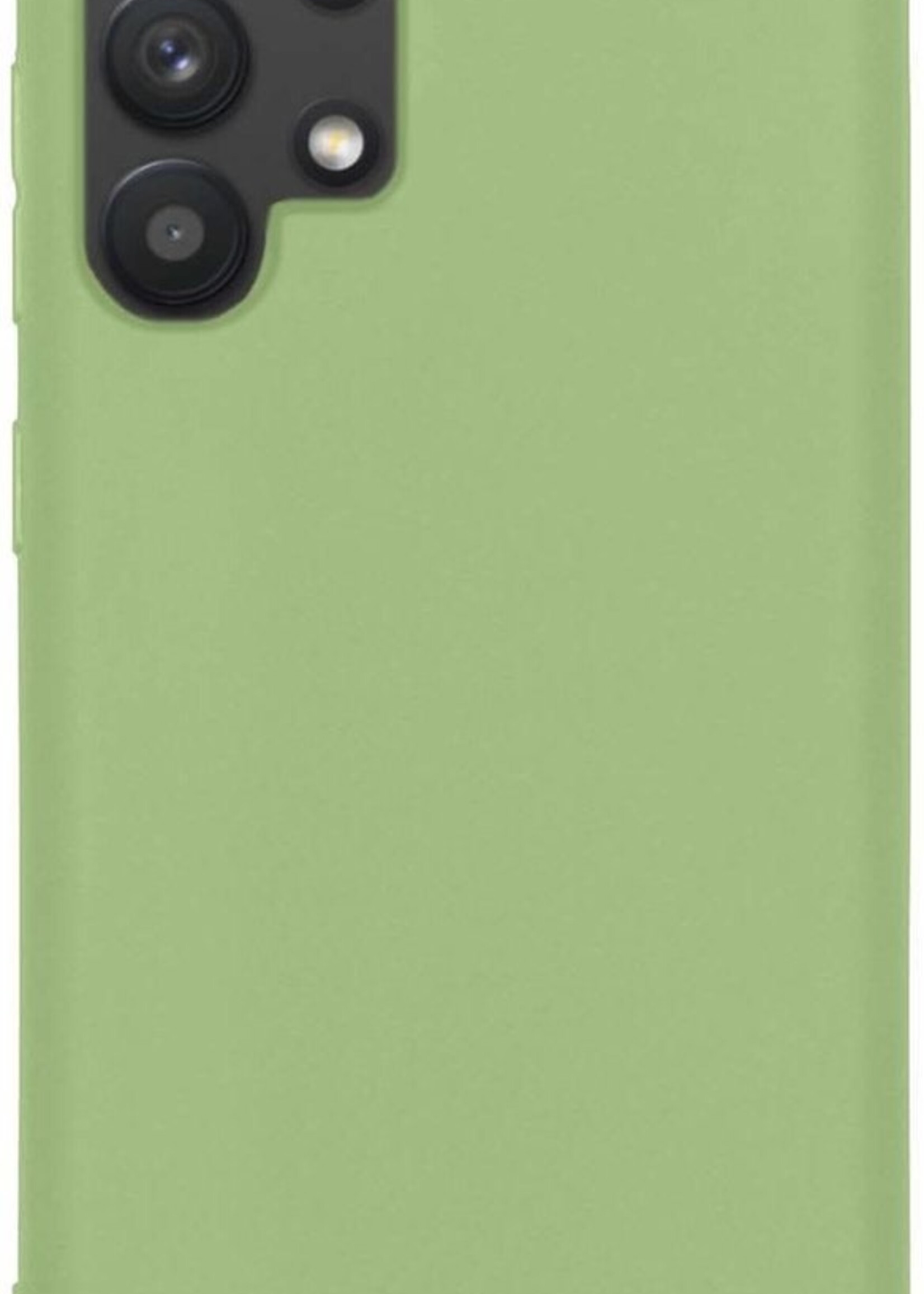BTH Hoesje Geschikt voor Samsung A32 5G Hoesje Siliconen Case Hoes Met Screenprotector - Hoes Geschikt voor Samsung Galaxy A32 5G Hoes Cover Case - Groen