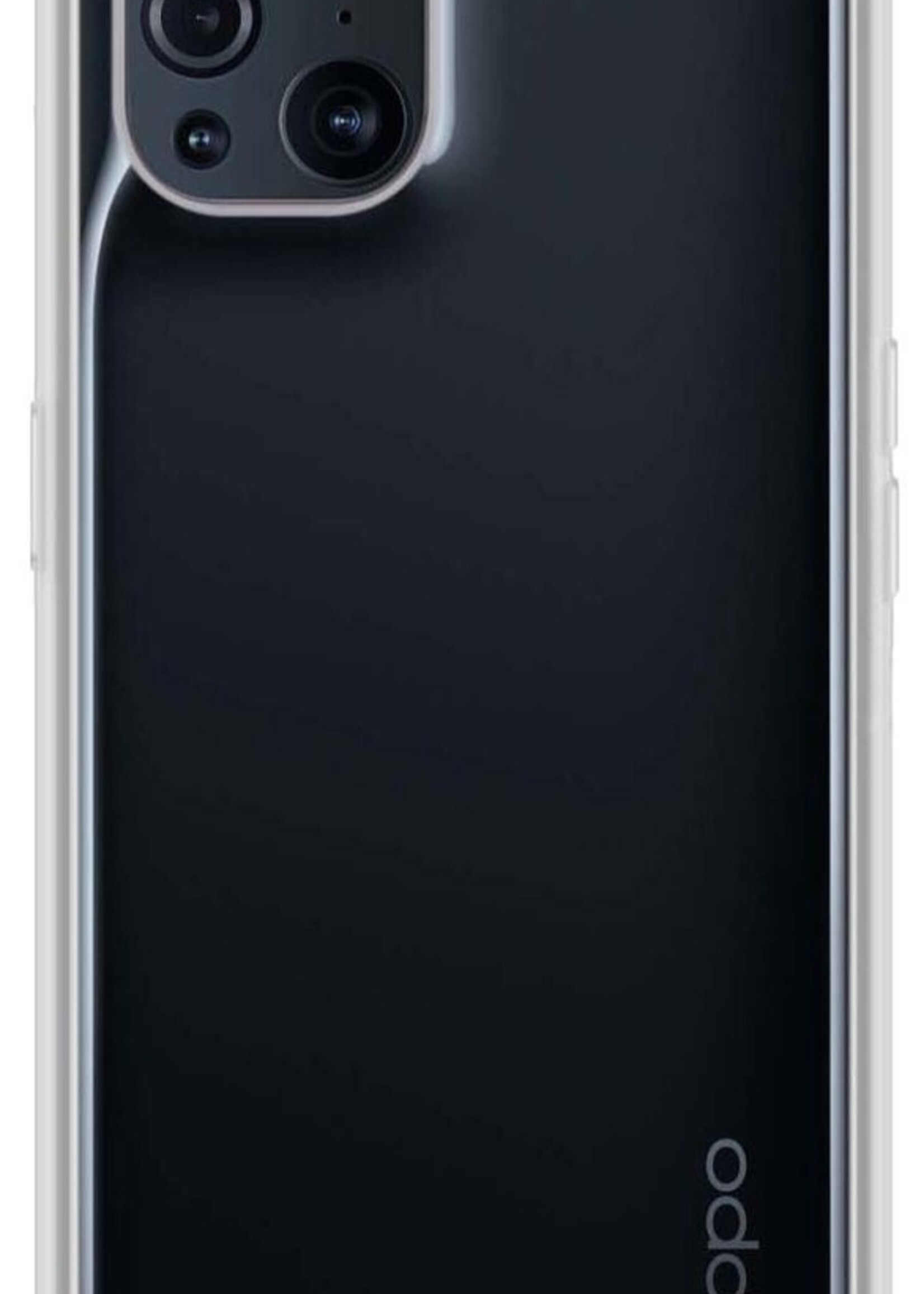 BTH Hoesje Geschikt voor OPPO Find X3 Pro Hoesje Siliconen Shock Proof Case Hoes - Hoes Geschikt voor OPPO X3 Pro Hoes Cover Case Shockproof - Transparant