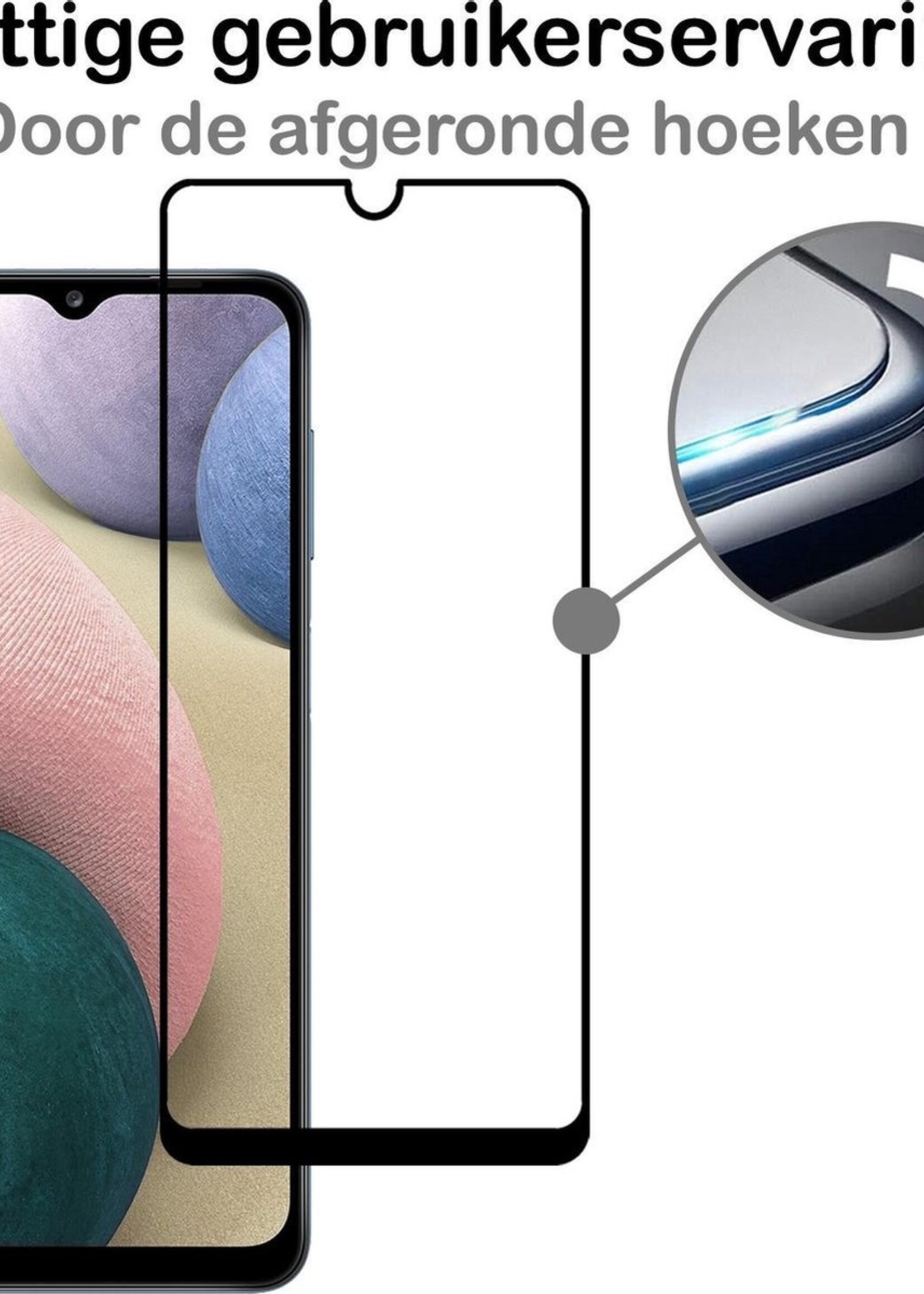 BTH Screenprotector Geschikt voor Samsung A12 Screenprotector Glas Gehard Tempered Glass Full Cover - Screenprotector Geschikt voor Samsung Galaxy A12 Screen Protector Screen Cover - 2 PACK