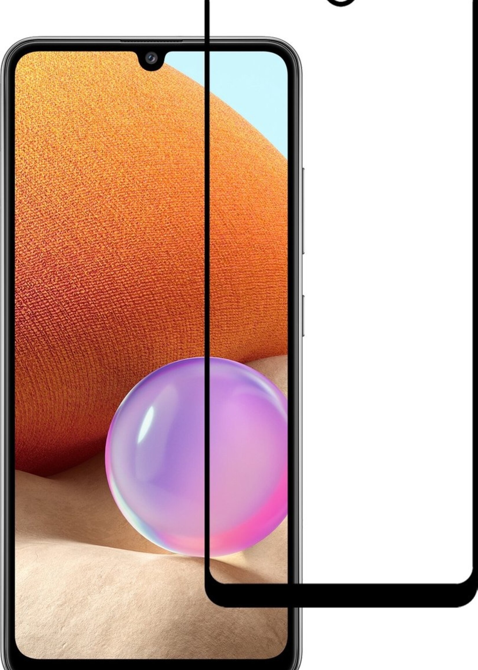 BTH Screenprotector Geschikt voor Samsung A32 5G Screenprotector Glas Gehard Tempered Glass Full Cover - Screenprotector Geschikt voor Samsung Galaxy A32 5G Screen Protector Screen Cover