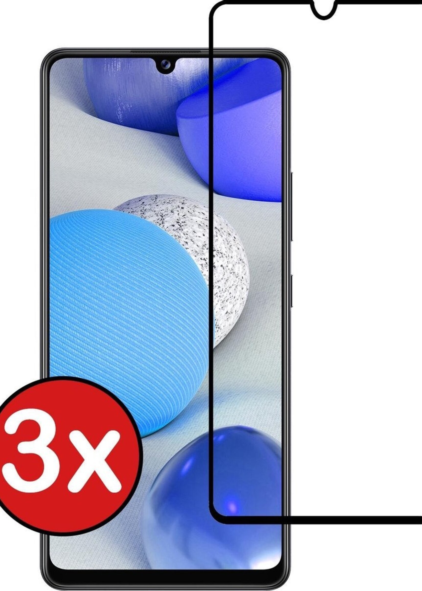 BTH Screenprotector Geschikt voor Samsung A42 Screenprotector Glas Gehard Tempered Glass Full Cover - Screenprotector Geschikt voor Samsung Galaxy A42 Screen Protector Screen Cover - 3 PACK