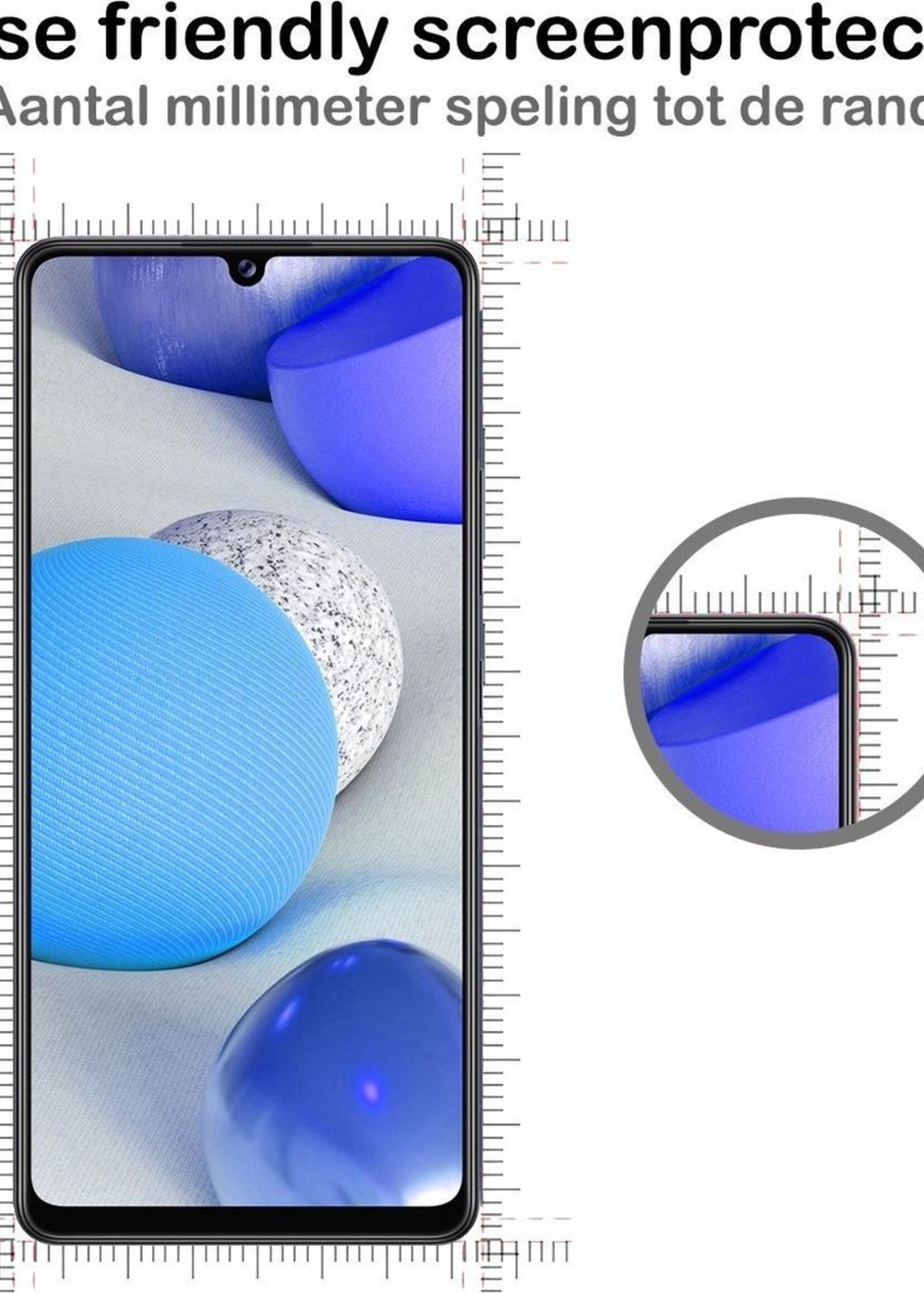 BTH Screenprotector Geschikt voor Samsung A42 Screenprotector Glas Gehard Tempered Glass Full Cover - Screenprotector Geschikt voor Samsung Galaxy A42 Screen Protector Screen Cover - 3 PACK