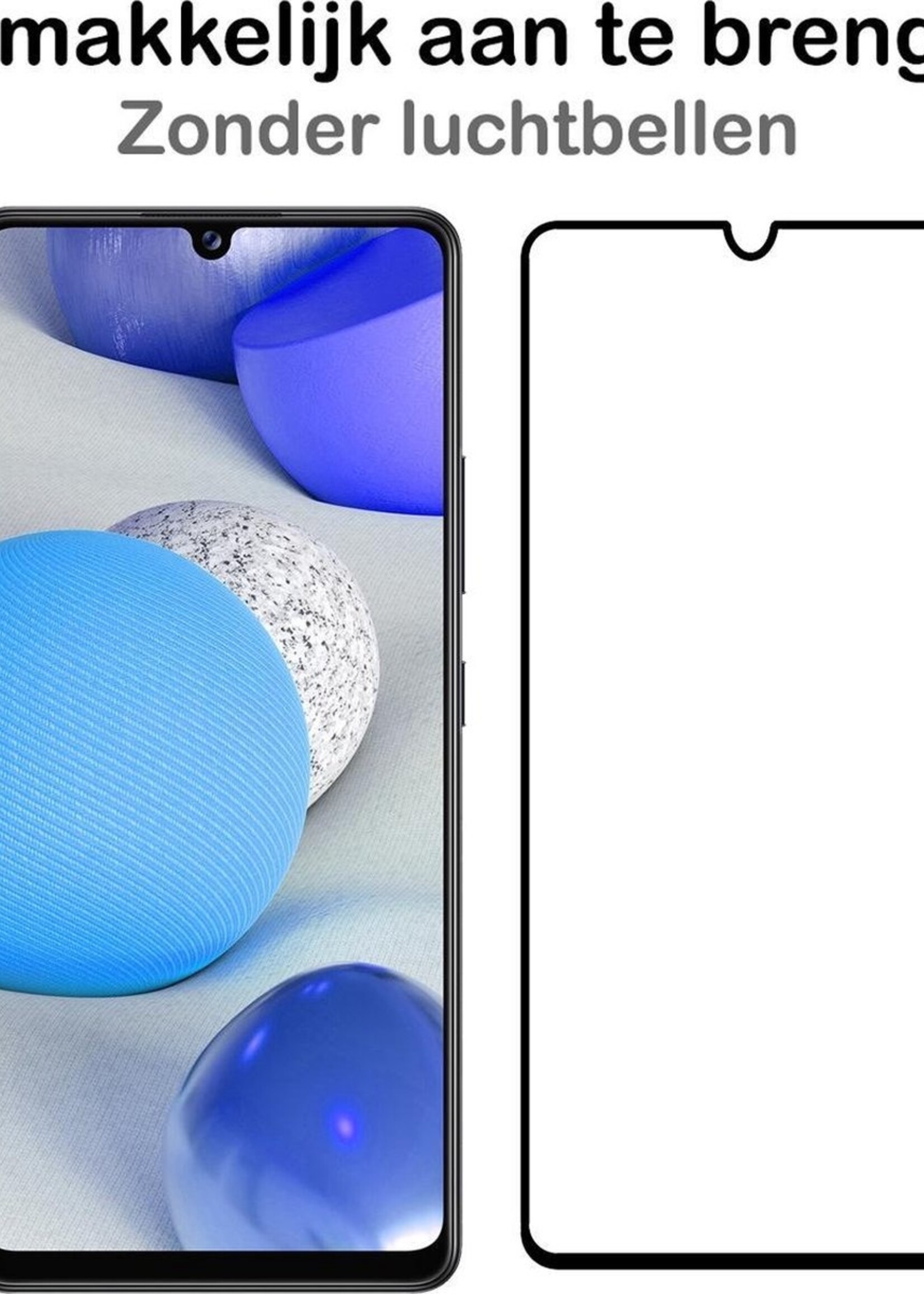 BTH Screenprotector Geschikt voor Samsung A42 Screenprotector Glas Gehard Tempered Glass Full Cover - Screenprotector Geschikt voor Samsung Galaxy A42 Screen Protector Screen Cover - 3 PACK