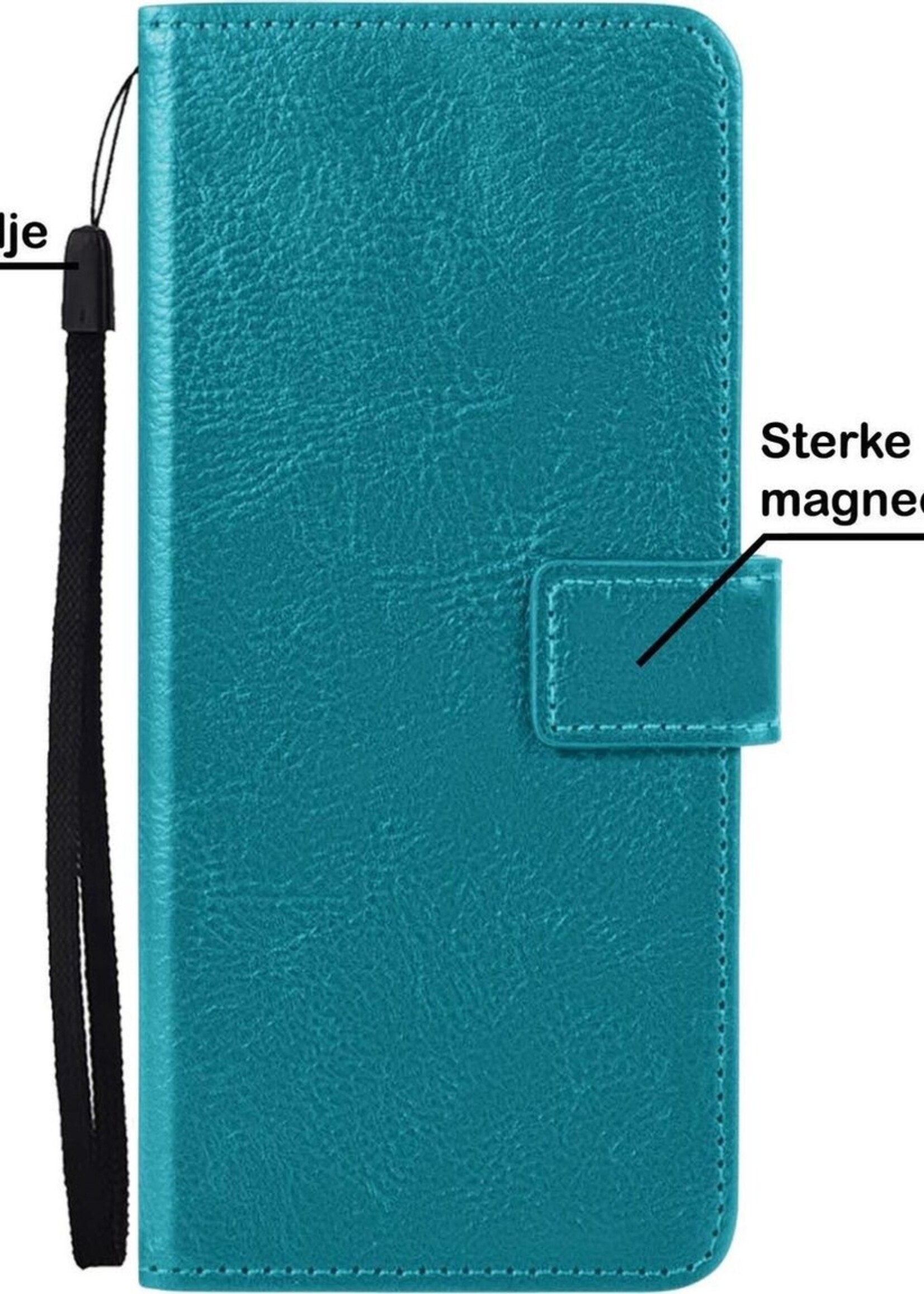 BTH Hoesje Geschikt voor Samsung A52 5G Hoesje Book Case Hoes Portemonnee Cover Walletcase - Hoes Geschikt voor Samsung Galaxy A52 5G Hoes Bookcase Hoesje - Turquoise