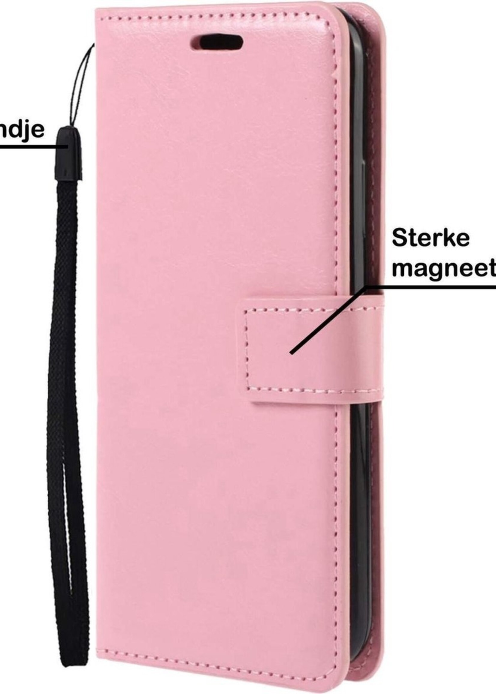 BTH Hoesje Geschikt voor Samsung A52 5G Hoesje Book Case Hoes Portemonnee Cover Walletcase - Hoes Geschikt voor Samsung Galaxy A52 5G Hoes Bookcase Hoesje - Roze
