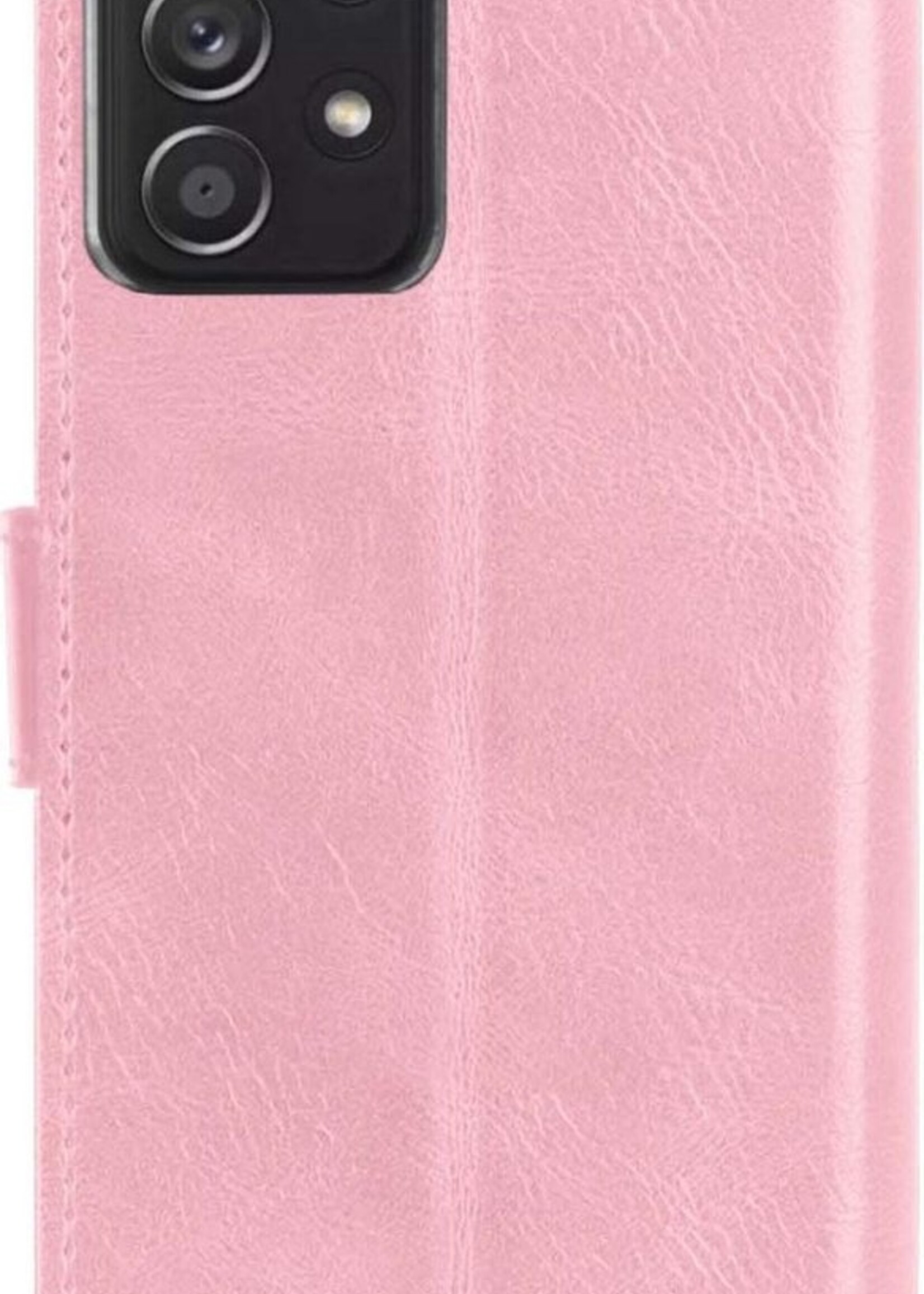 BTH Hoesje Geschikt voor Samsung A52 5G Hoesje Book Case Hoes Portemonnee Cover Walletcase - Hoes Geschikt voor Samsung Galaxy A52 5G Hoes Bookcase Hoesje - Roze