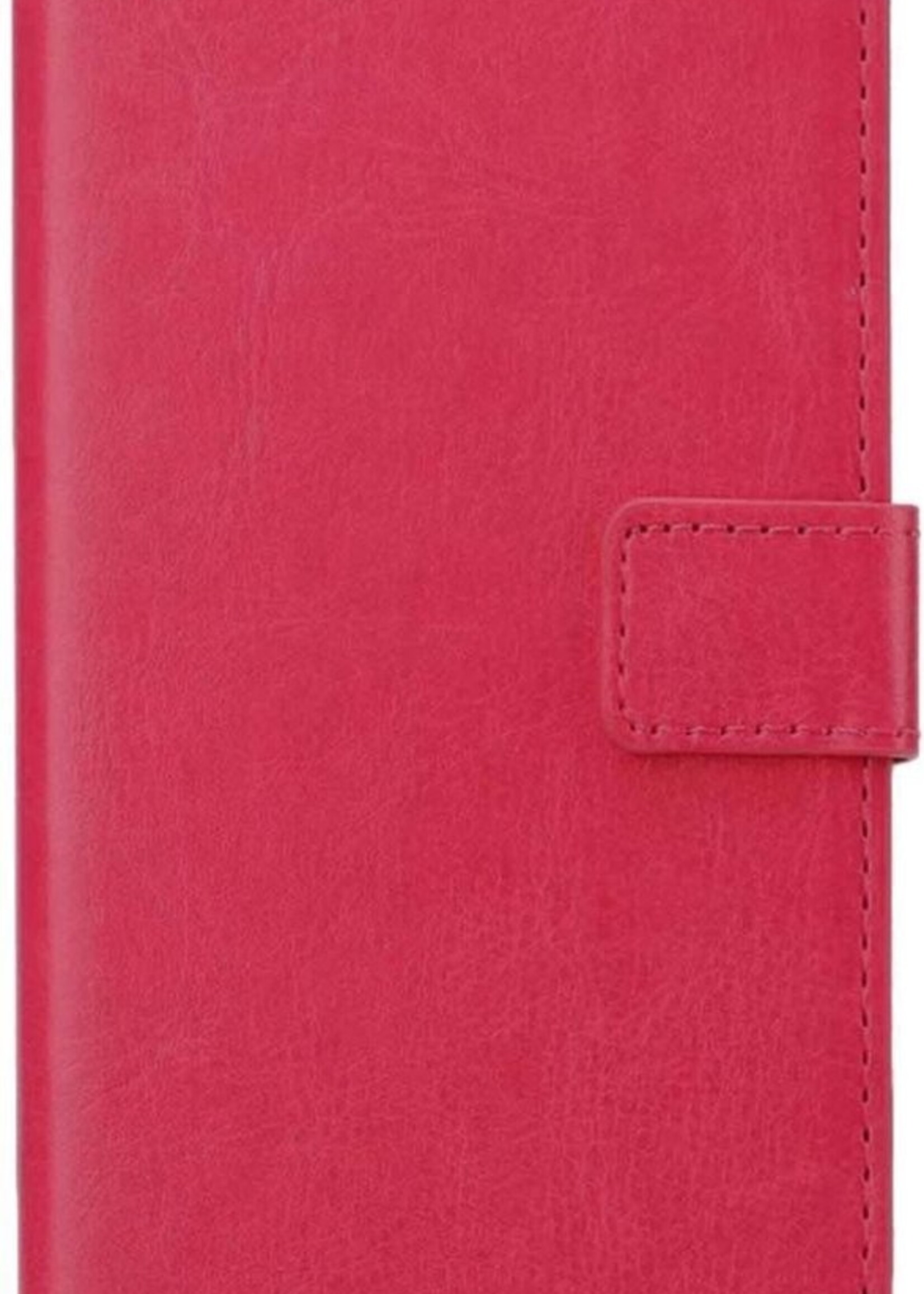 BTH Hoesje Geschikt voor Samsung A52 5G Hoesje Book Case Hoes Portemonnee Cover Walletcase Met Screenprotector - Hoes Geschikt voor Samsung Galaxy A52 5G Hoes Bookcase Hoesje - Donkerroze