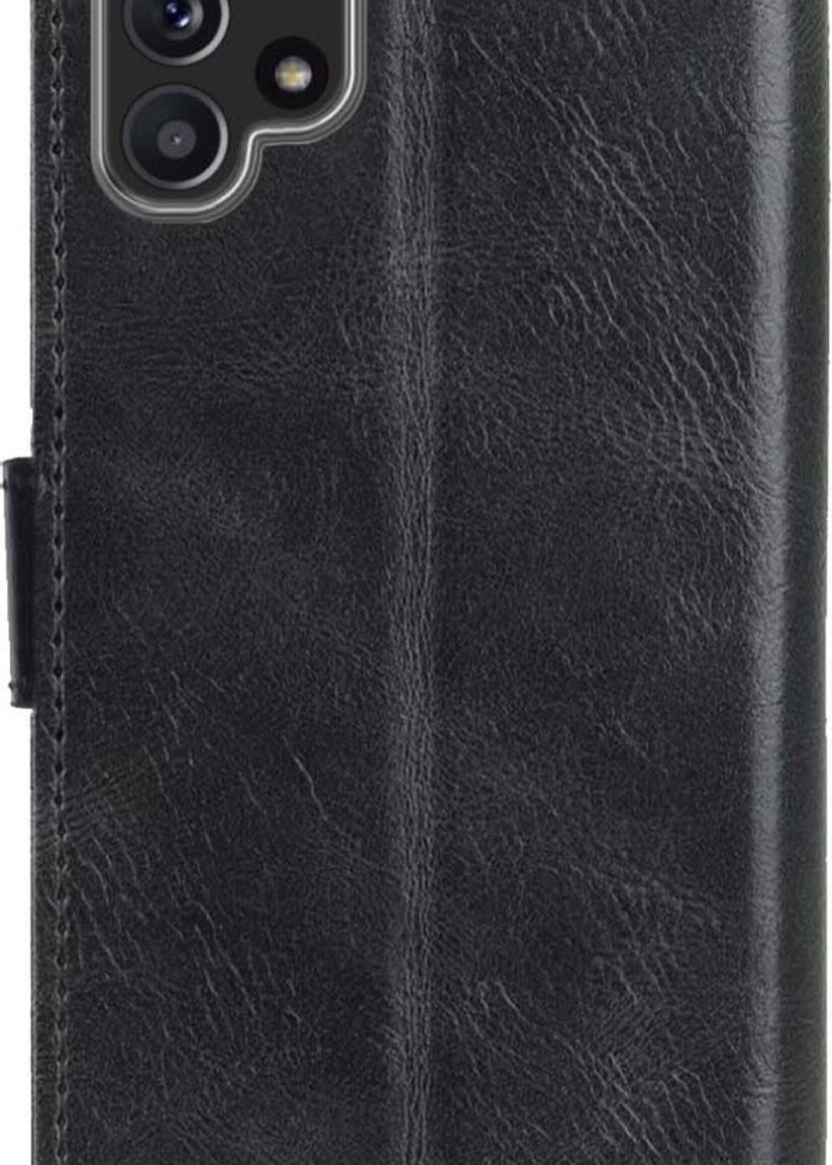 BTH Hoesje Geschikt voor Samsung A32 5G Hoesje Book Case Hoes Portemonnee Cover Walletcase - Hoes Geschikt voor Samsung Galaxy A32 5G Hoes Bookcase Hoesje - Zwart