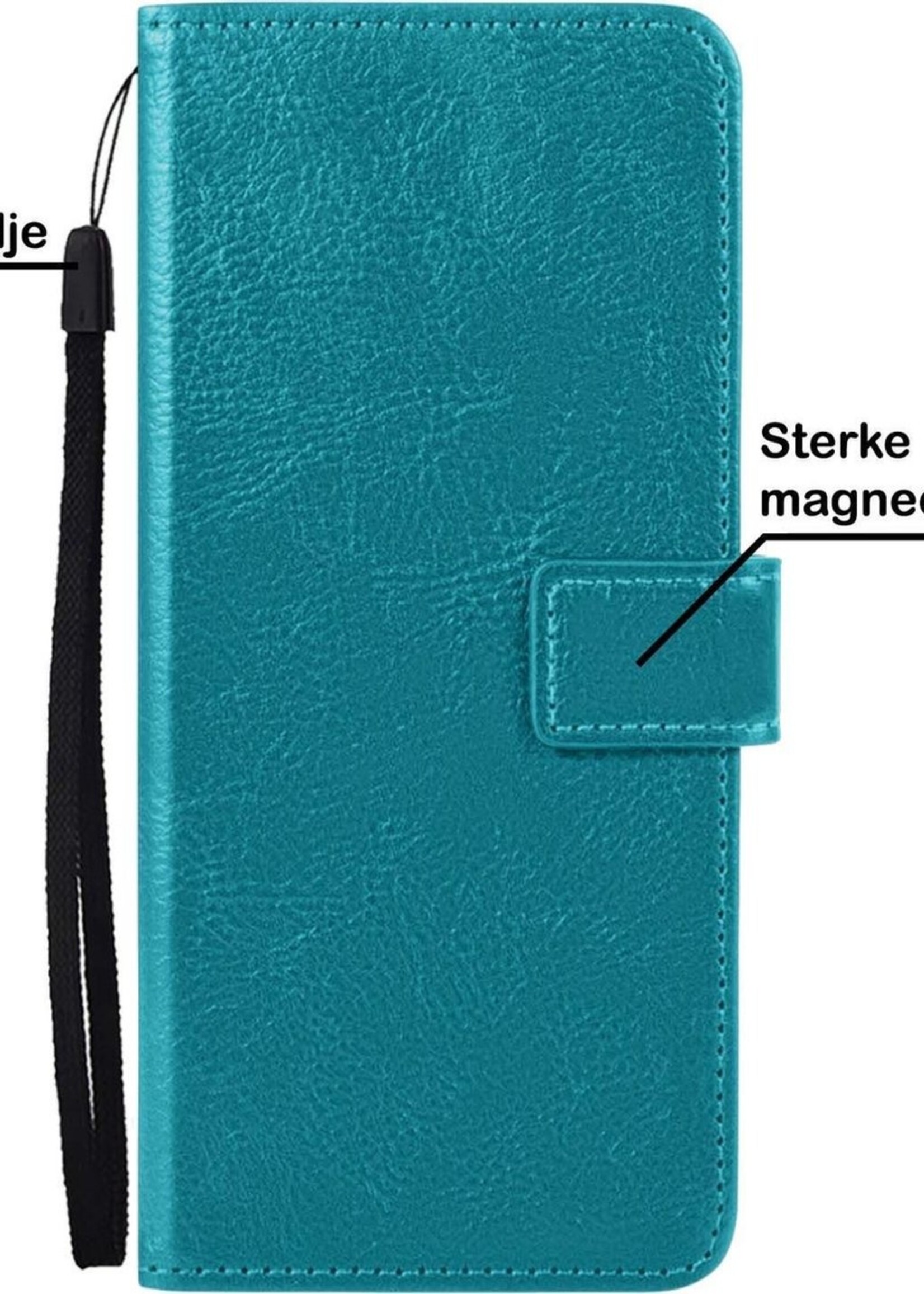 BTH Hoesje Geschikt voor Samsung A32 5G Hoesje Book Case Hoes Portemonnee Cover Walletcase - Hoes Geschikt voor Samsung Galaxy A32 5G Hoes Bookcase Hoesje - Turquoise