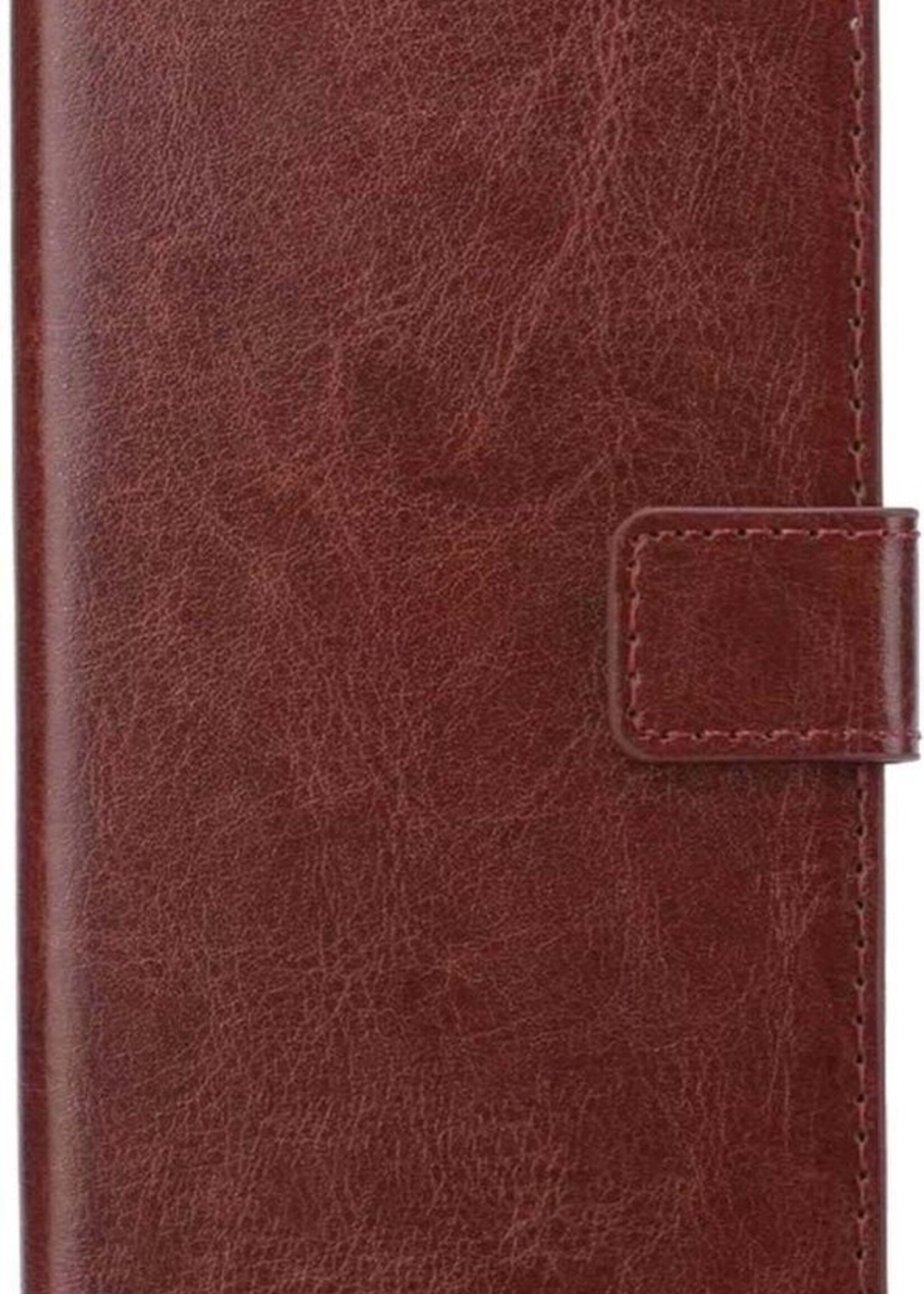 BTH Hoesje Geschikt voor Samsung A32 5G Hoesje Book Case Hoes Portemonnee Cover Walletcase Met 2x Screenprotector - Hoes Geschikt voor Samsung Galaxy A32 5G Hoes Bookcase Hoesje - Bruin