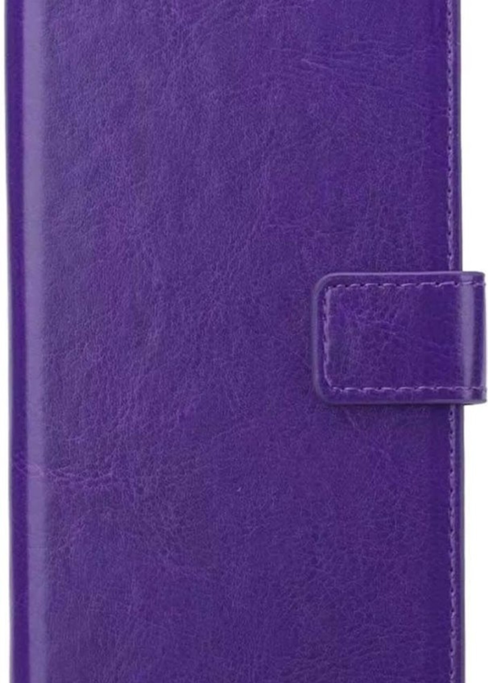 BTH Hoesje Geschikt voor Samsung A32 5G Hoesje Book Case Hoes Portemonnee Cover Walletcase Met 2x Screenprotector - Hoes Geschikt voor Samsung Galaxy A32 5G Hoes Bookcase Hoesje - Paars