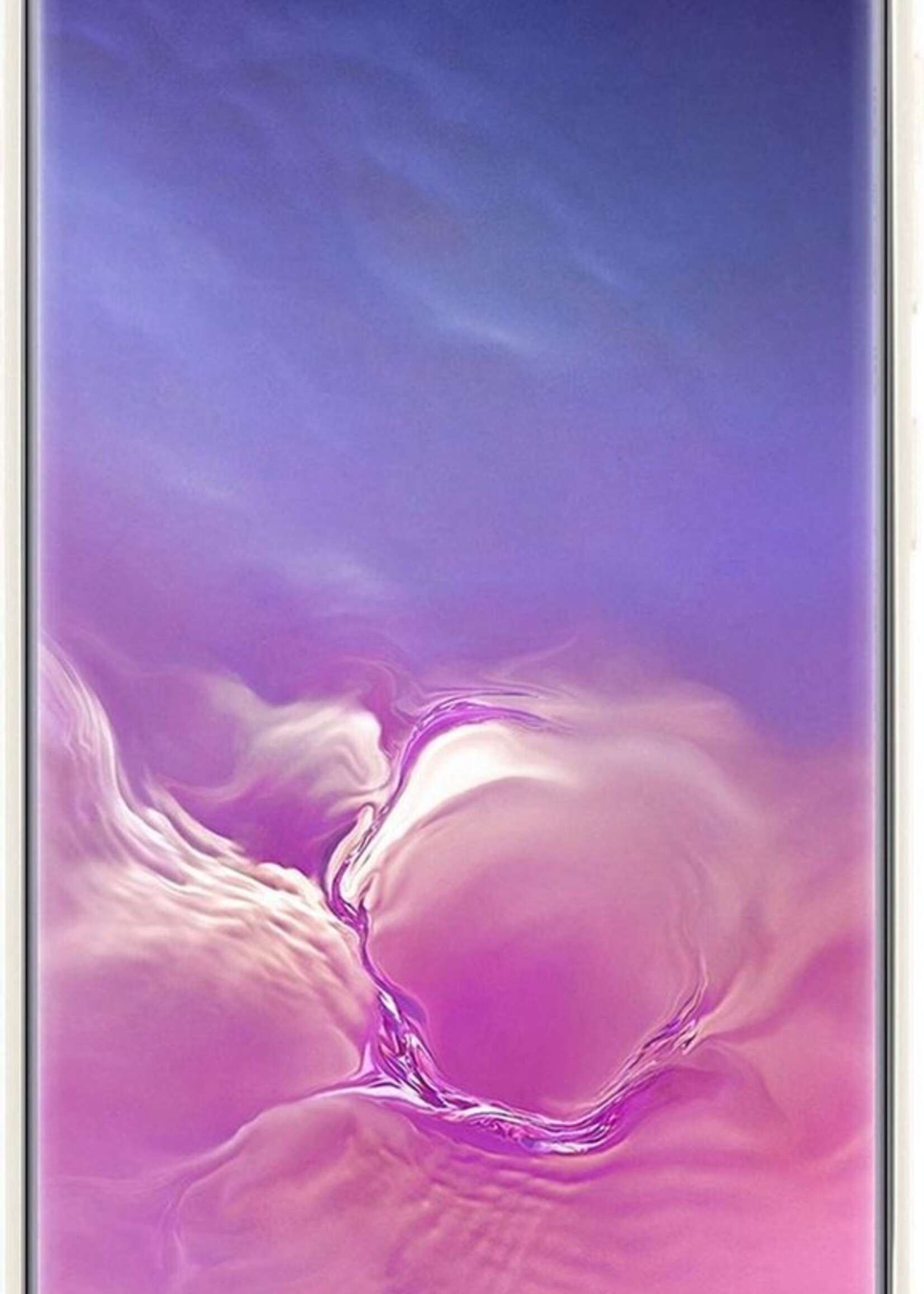 BTH Hoesje Geschikt voor Samsung S10 Hoesje Siliconen Case Hoes Met Screenprotector - Hoes Geschikt voor Samsung Galaxy S10 Hoes Cover Case - Wit