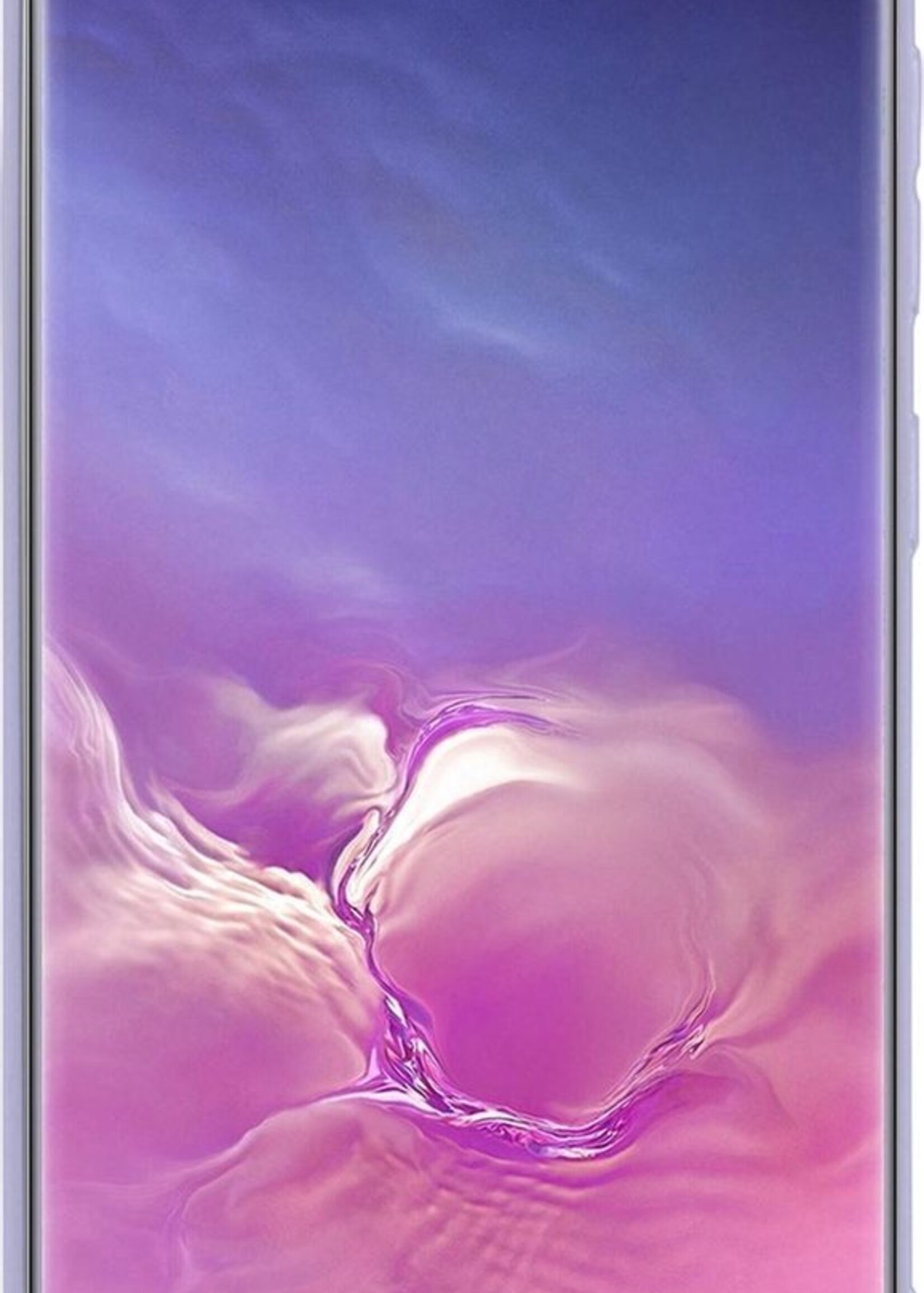 BTH Hoesje Geschikt voor Samsung S10 Hoesje Siliconen Case Hoes Met Screenprotector - Hoes Geschikt voor Samsung Galaxy S10 Hoes Cover Case - Lila