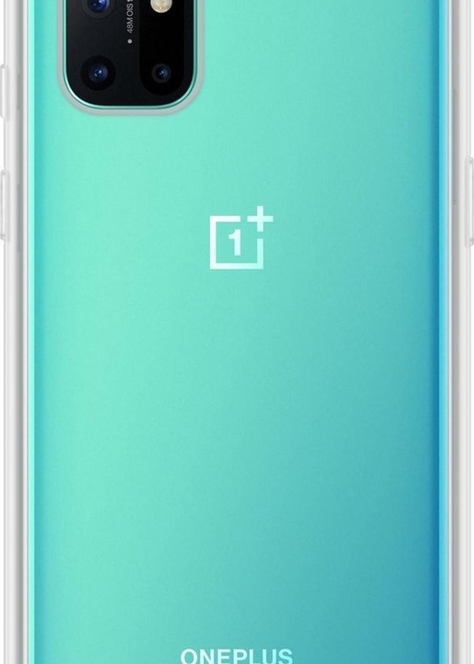 BTH Hoesje Geschikt voor OnePlus 8T Hoesje Siliconen Case Hoes - Hoes Geschikt voor OnePlus 8T Hoes Cover Case - Transparant - 2 PACK