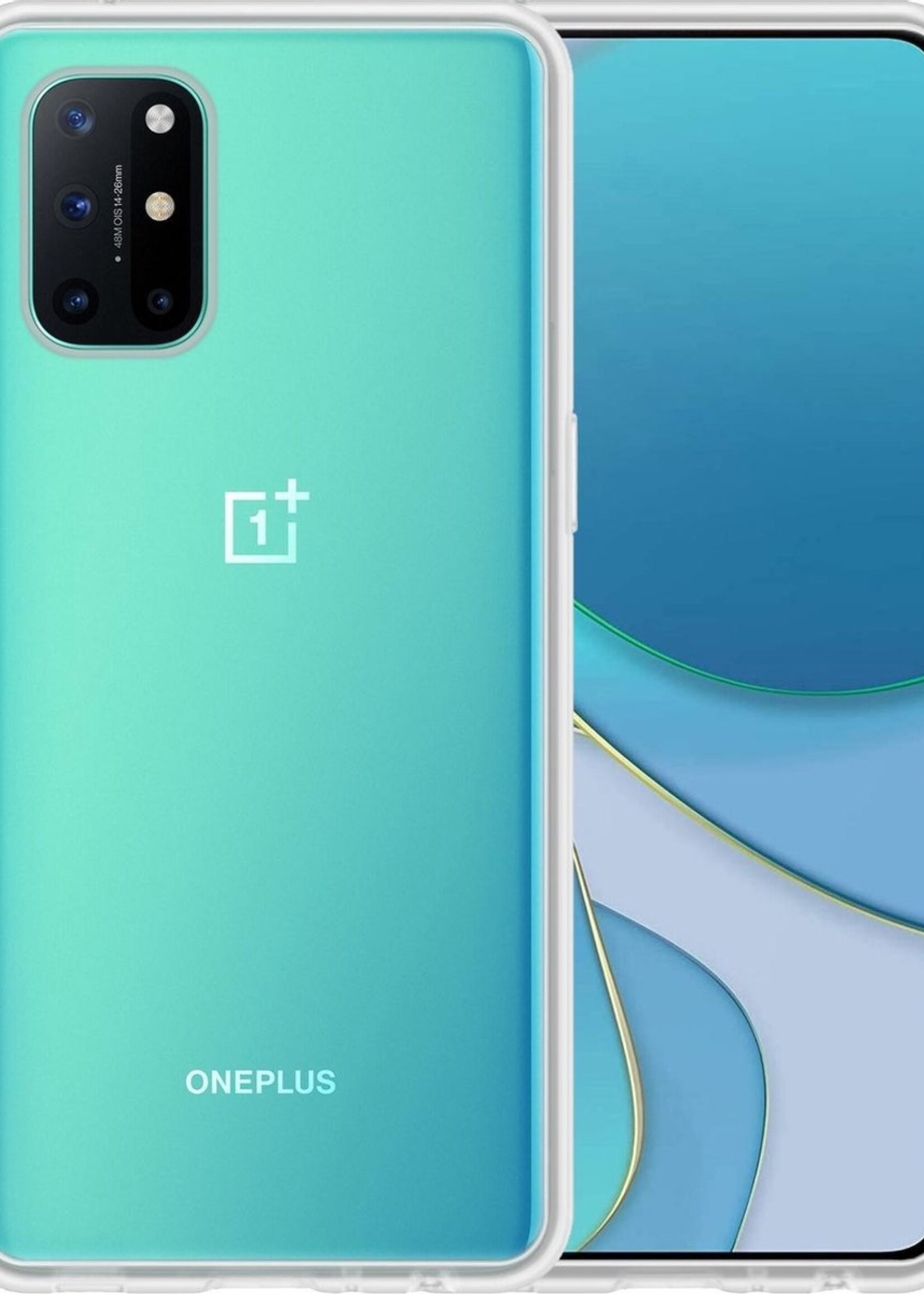 BTH Hoesje Geschikt voor OnePlus 8T Hoesje Siliconen Case Hoes - Hoes Geschikt voor OnePlus 8T Hoes Cover Case - Transparant