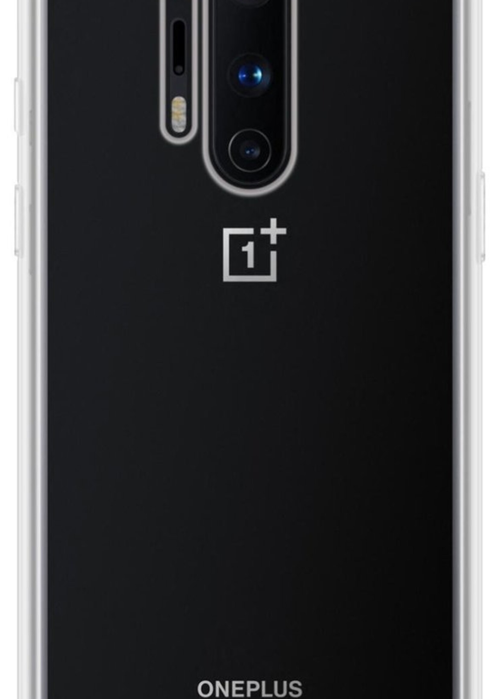 BTH Hoesje Geschikt voor OnePlus 8 Pro Hoesje Siliconen Shock Proof Case Hoes - Hoes Geschikt voor OnePlus 8 Pro Hoes Cover Case Shockproof - Transparant - 2 PACK