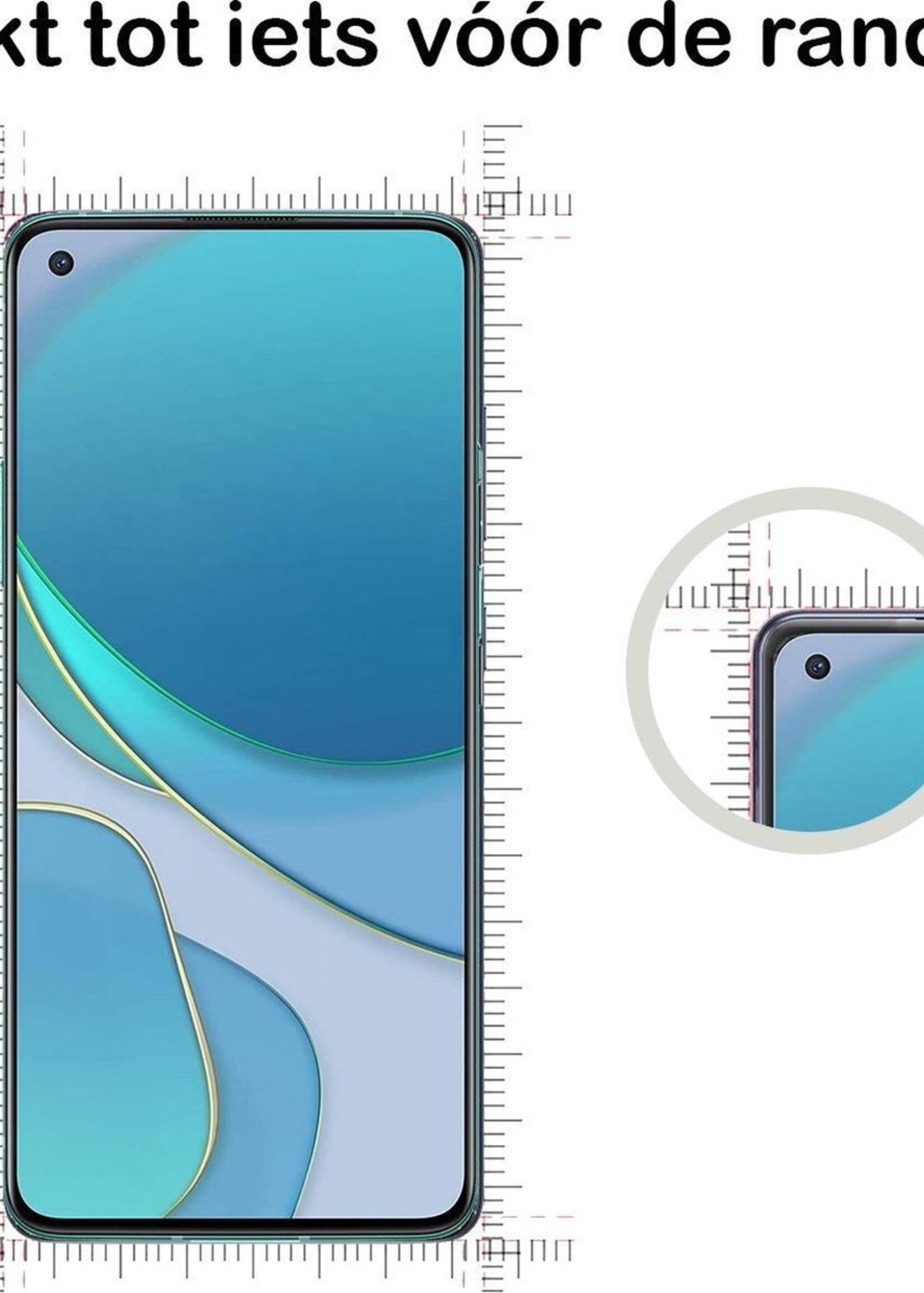 BTH Hoesje Geschikt voor OnePlus 8T Hoesje Siliconen Case Hoes Met 2x Screenprotector - Hoes Geschikt voor OnePlus 8T Hoes Cover Case - Transparant