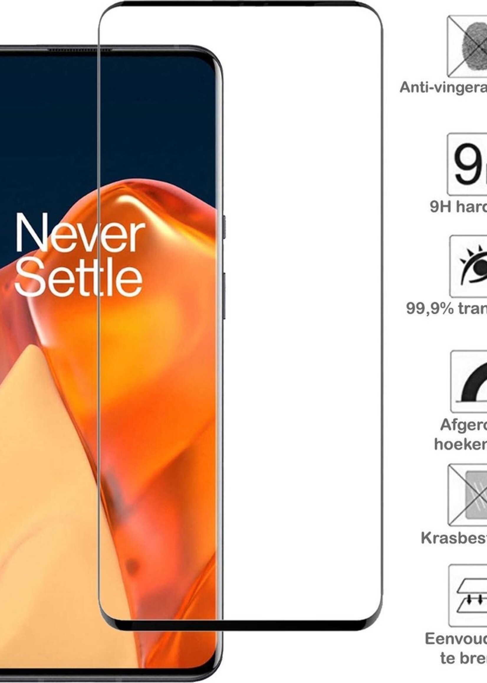 BTH Screenprotector Geschikt voor OnePlus 9 Pro Screenprotector Glas Gehard Tempered Glass Full Cover - Screenprotector Geschikt voor OnePlus 9 Pro Screen Protector Screen Cover - 3 PACK