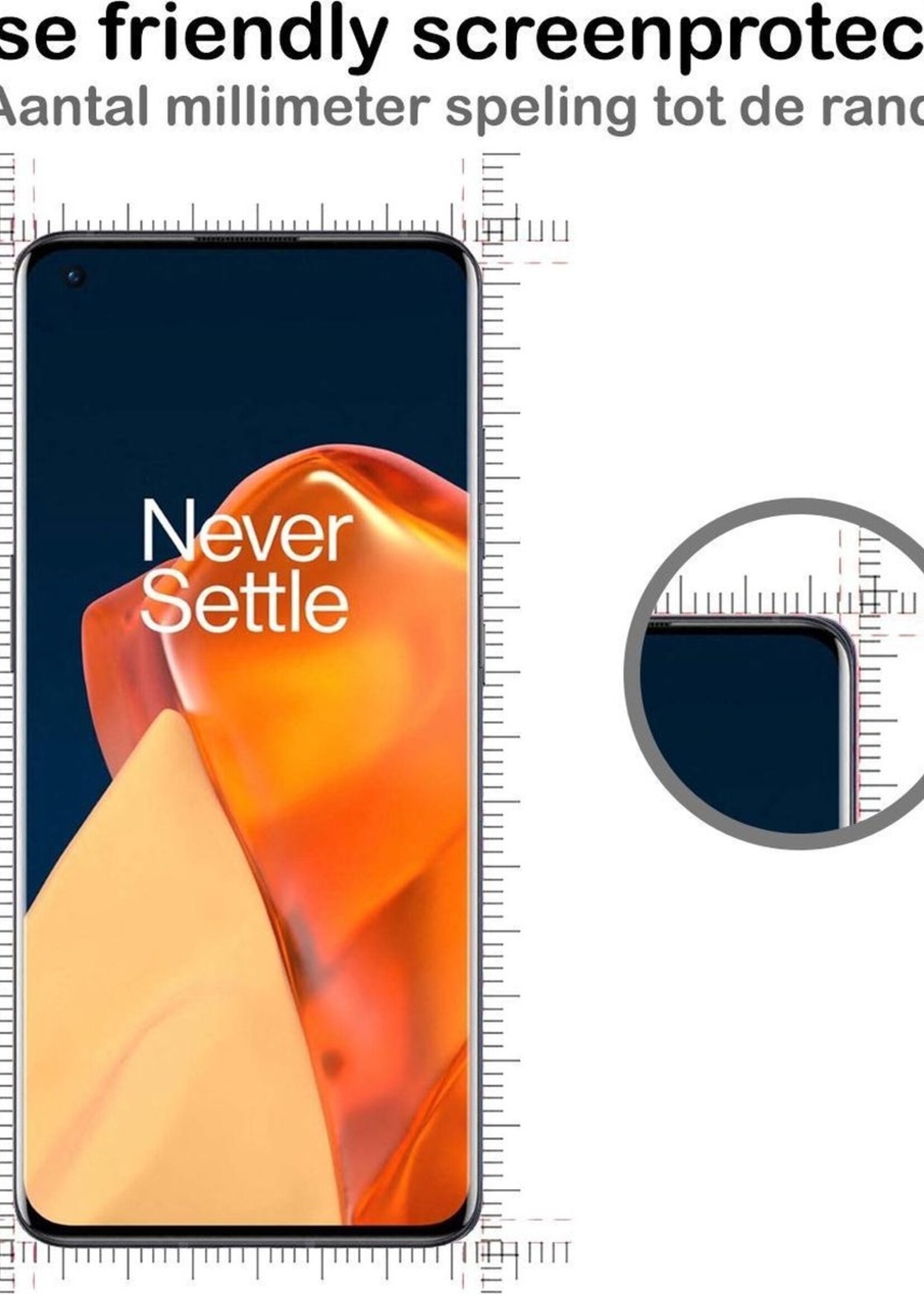 BTH Screenprotector Geschikt voor OnePlus 9 Pro Screenprotector Glas Gehard Tempered Glass Full Cover - Screenprotector Geschikt voor OnePlus 9 Pro Screen Protector Screen Cover - 3 PACK