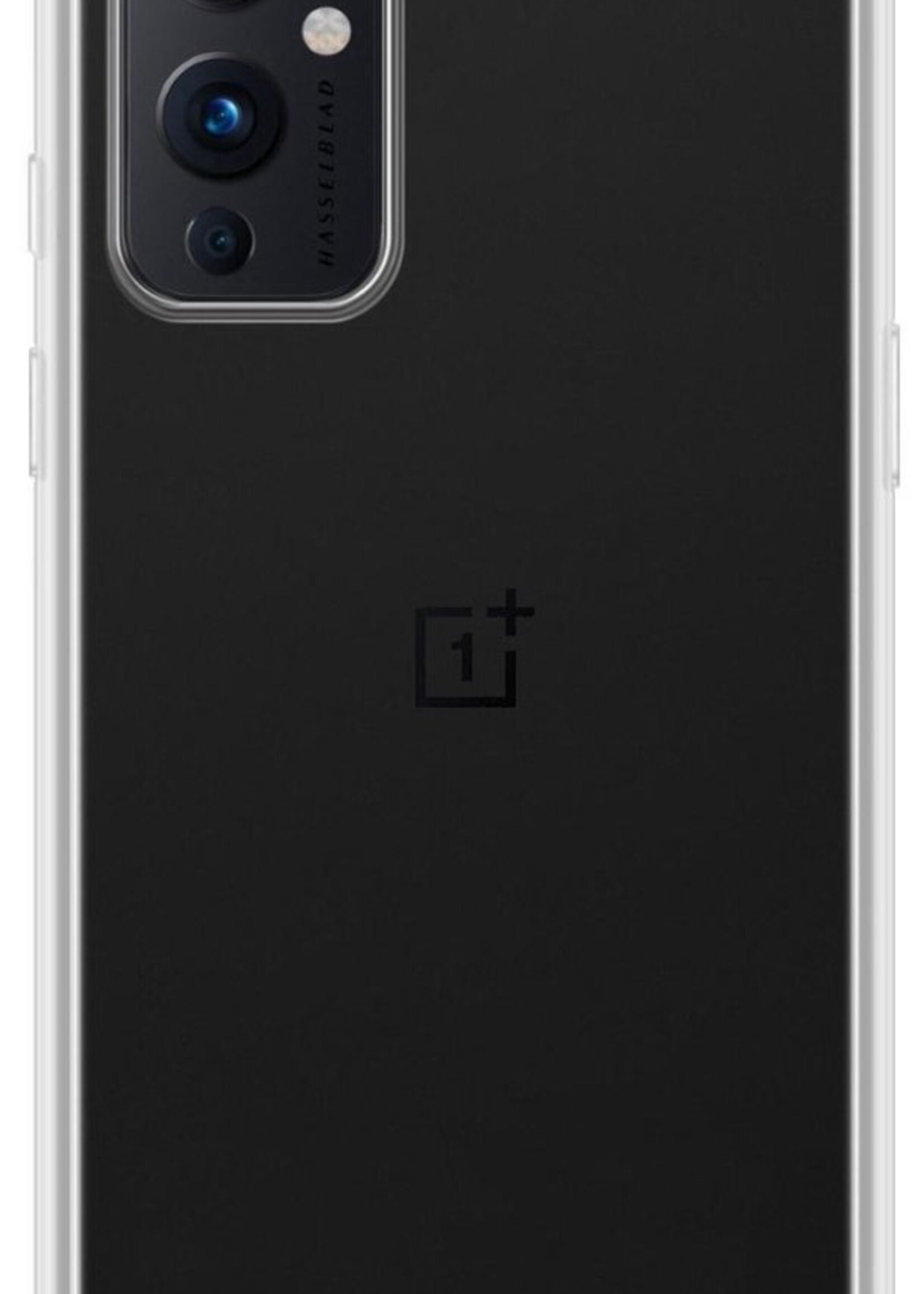 BTH Hoesje Geschikt voor OnePlus 9 Hoesje Siliconen Shock Proof Case Hoes Met Screenprotector - Hoes Geschikt voor OnePlus 9 Hoes Cover Case Shockproof - Transparant