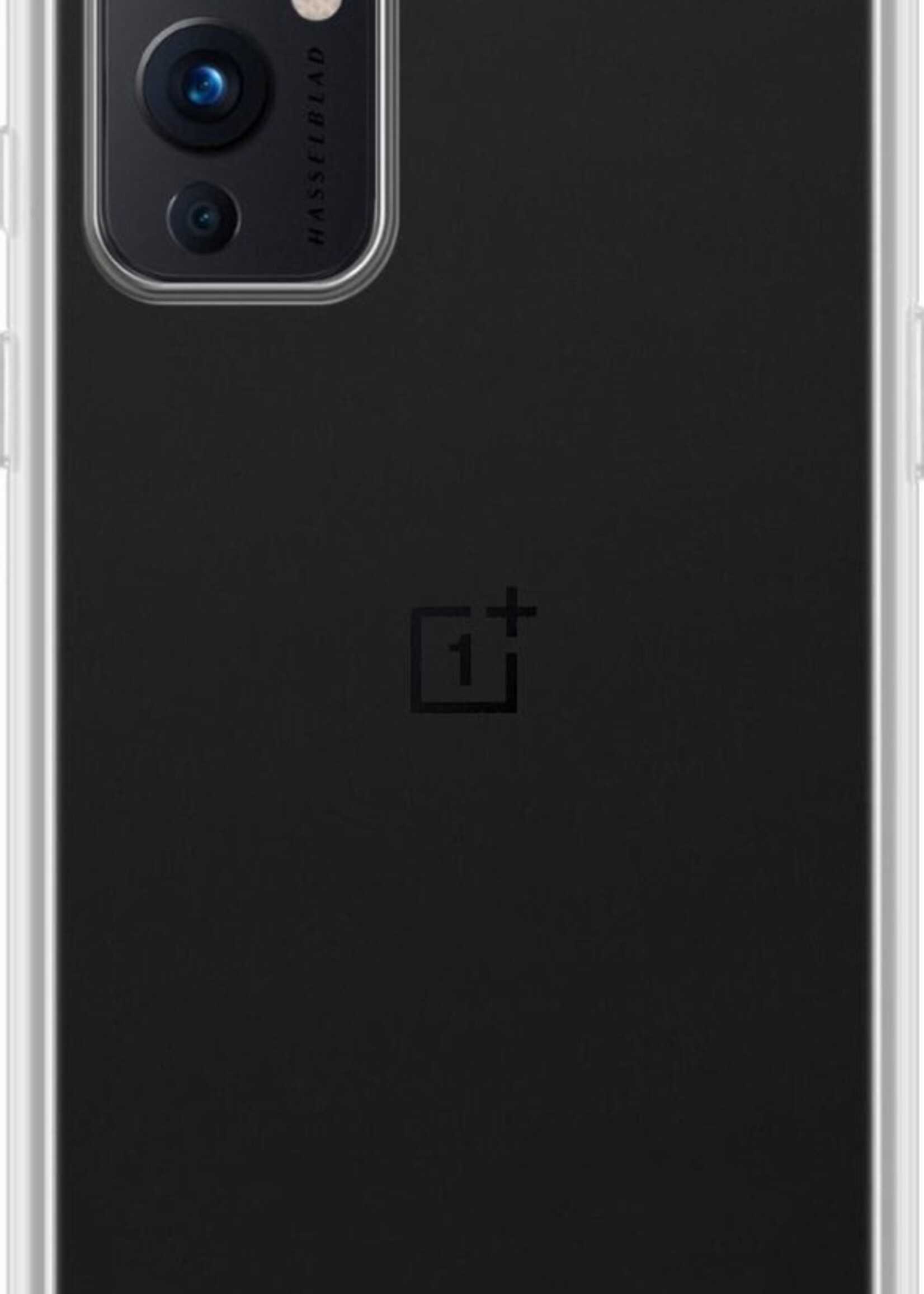 BTH Hoesje Geschikt voor OnePlus 9 Hoesje Siliconen Case Hoes Met Screenprotector - Hoes Geschikt voor OnePlus 9 Hoes Cover Case - Transparant